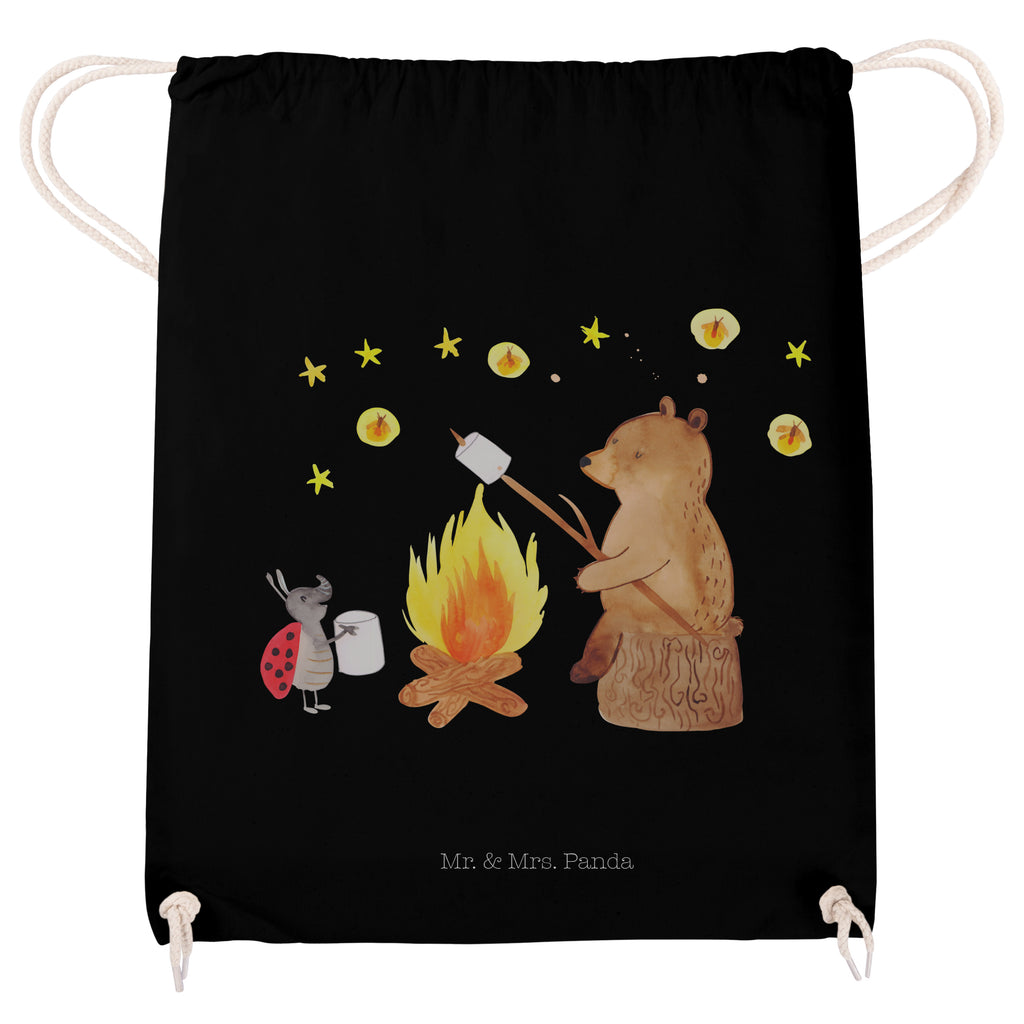 Sportbeutel Bär & Marienkäfer Lagerfeuer Turnbeutel, Beutel, Sporttasche, Tasche, Stoffbeutel, Bär, Teddy, Teddybär, Lagerfeuer
