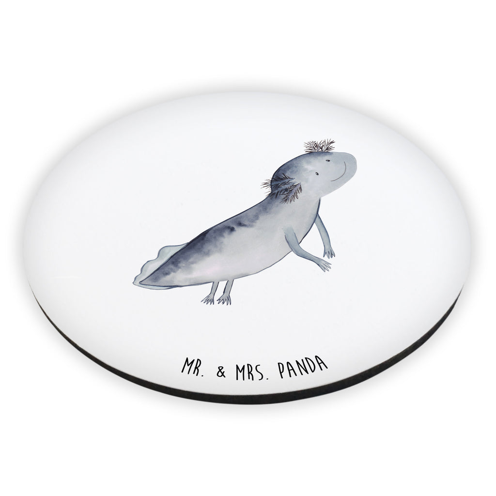 Rund Magnet Axolotl schwimmt Kühlschrankmagnet, Pinnwandmagnet, Souvenir Magnet, Motivmagnete, Dekomagnet, Whiteboard Magnet, Notiz Magnet, Kühlschrank Dekoration, Axolotl, Molch, Axolot, Schwanzlurch, Lurch, Lurche, Problem, Probleme, Lösungen, Motivation