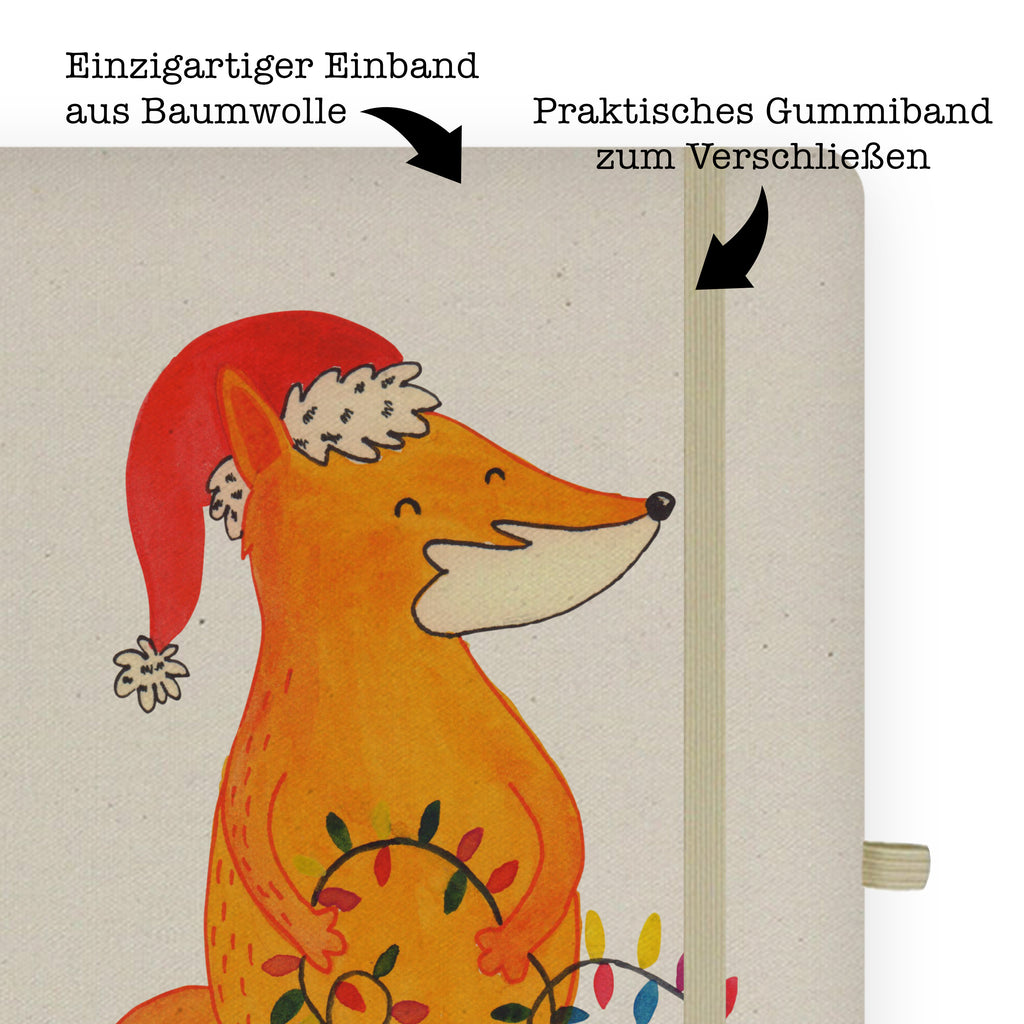 DIN A5 Baumwoll Notizbuch Fuchs Weihnachten Notizen, Eintragebuch, Tagebuch, Notizblock, Adressbuch, Journal, Kladde, Skizzenbuch, Notizheft, Schreibbuch, Schreibheft, Winter, Weihnachten, Weihnachtsdeko, Nikolaus, Advent, Heiligabend, Wintermotiv, Fuchs, Füchse, Spruch schön, Geschenk Weihnachten, Weihnachtsmann, Weihnachtszeit