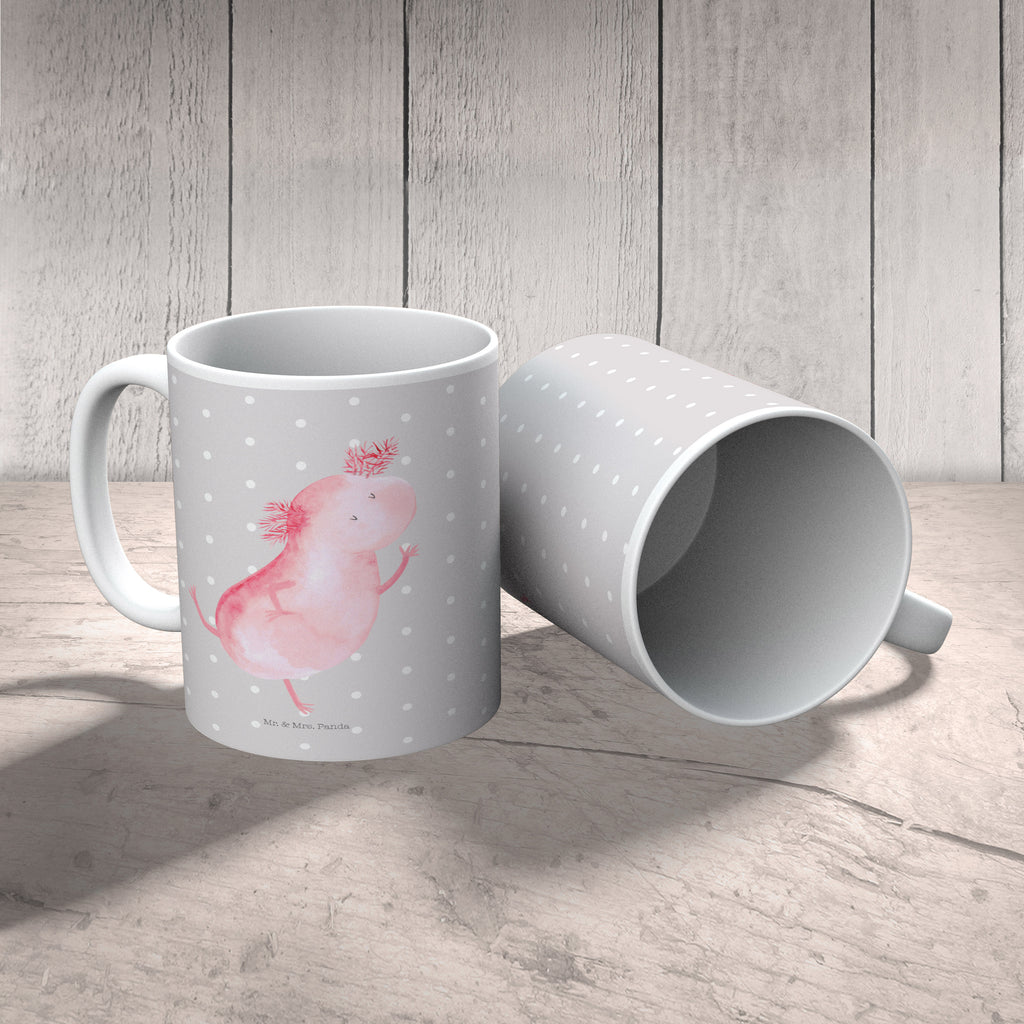 Tasse Axolotl tanzt Axolotl, Axolot, Schwanzlurch, Lurch, Lurche, Dachschaden, Sterne, verrückt, Freundin, beste Freundin Becher, Kaffeetasse, Kaffeebecher, Tee, Frühstück, Büro  Axolotl, Molch