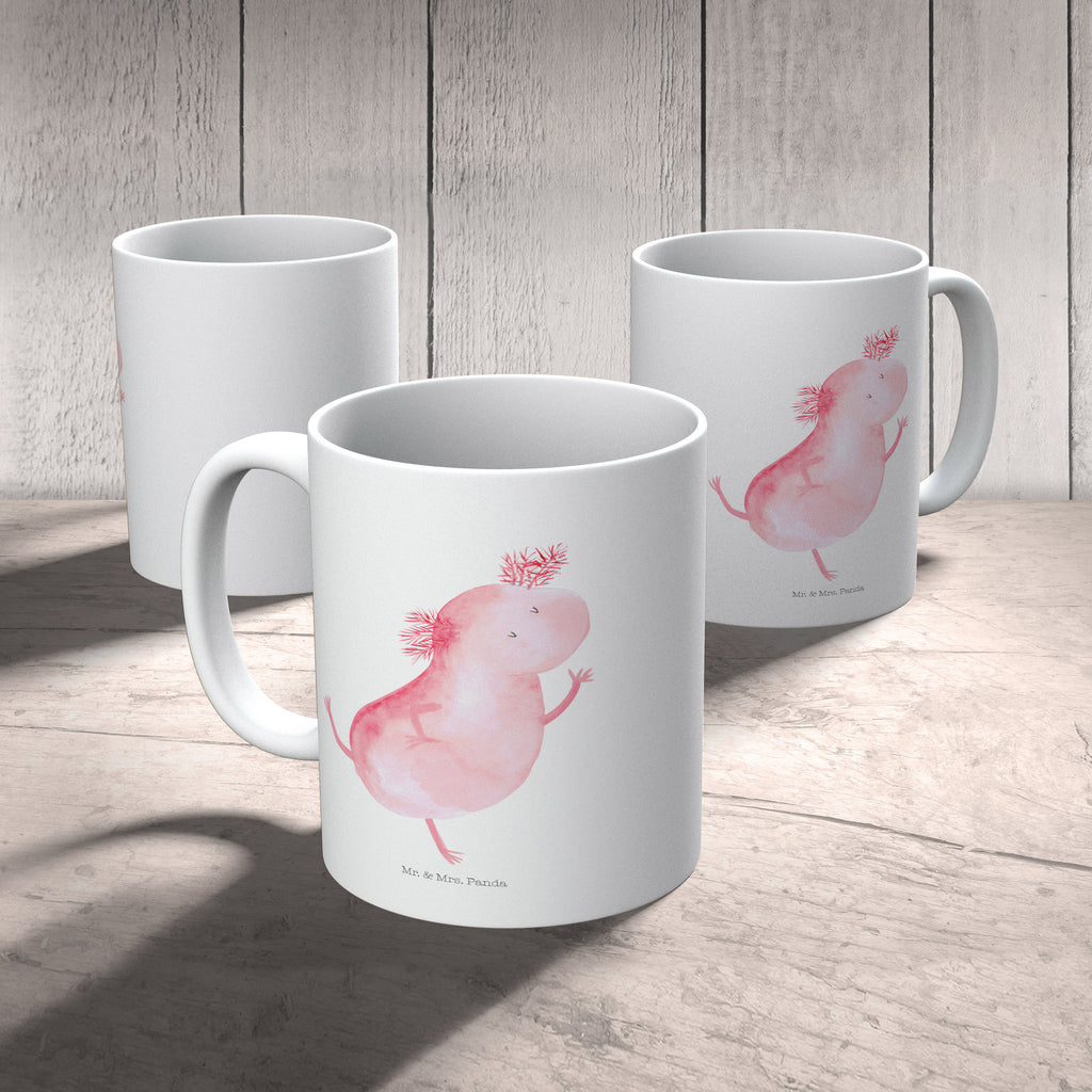 Tasse Axolotl tanzt Axolotl, Axolot, Schwanzlurch, Lurch, Lurche, Dachschaden, Sterne, verrückt, Freundin, beste Freundin Becher, Kaffeetasse, Kaffeebecher, Tee, Frühstück, Büro  Axolotl, Molch