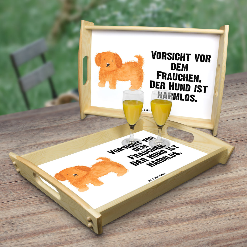Serviertablett Hund flauschig Tablett, Holztablett, Küchentablett, Dekotablett, Frühstückstablett, Hund, Hundemotiv, Haustier, Hunderasse, Tierliebhaber, Hundebesitzer, Sprüche, Hunde, Frauchen, Hundemama, Hundeliebe