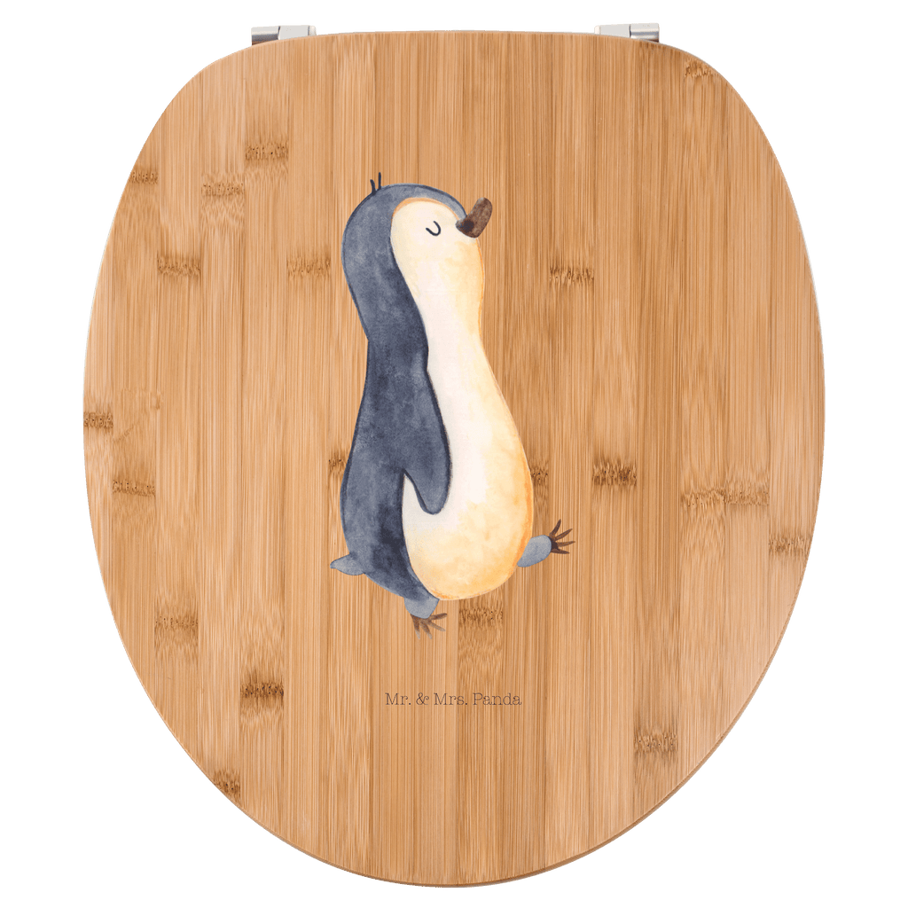 Motiv WC Sitz Pinguin marschierend Klobrille, Klodeckel, Toilettendeckel, WC-Sitz, Toilette, Pinguin, Pinguine, Frühaufsteher, Langschläfer, Bruder, Schwester, Familie