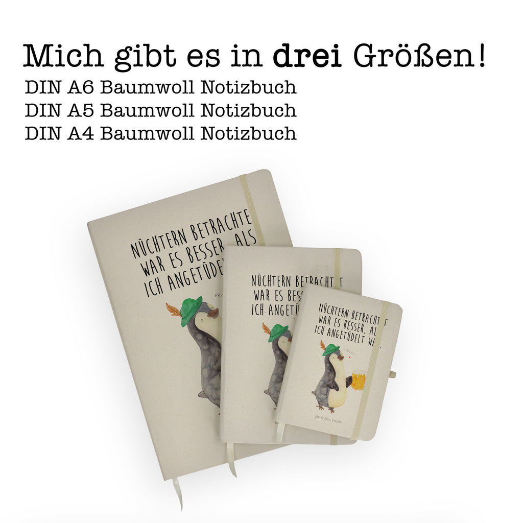 DIN A5 Baumwoll Notizbuch Pinguin Bier Notizen, Eintragebuch, Tagebuch, Notizblock, Adressbuch, Journal, Kladde, Skizzenbuch, Notizheft, Schreibbuch, Schreibheft, Pinguin, Pinguine, Bier, Oktoberfest