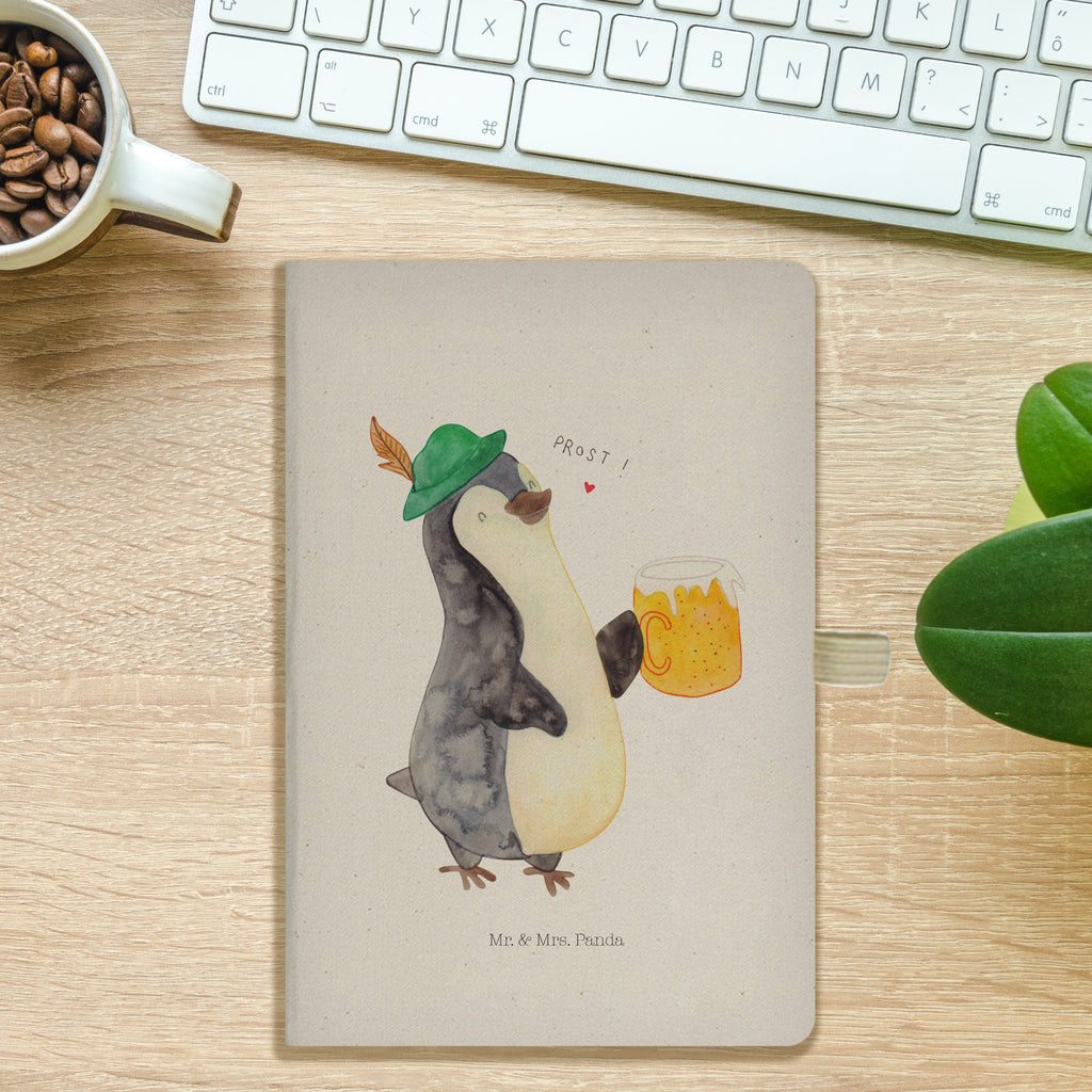 DIN A5 Baumwoll Notizbuch Pinguin Bier Notizen, Eintragebuch, Tagebuch, Notizblock, Adressbuch, Journal, Kladde, Skizzenbuch, Notizheft, Schreibbuch, Schreibheft, Pinguin, Pinguine, Bier, Oktoberfest