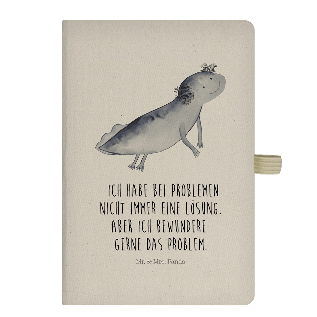 DIN A4 Baumwoll Notizbuch Axolotl schwimmt Notizen, Eintragebuch, Tagebuch, Notizblock, Adressbuch, Journal, Kladde, Skizzenbuch, Notizheft, Schreibbuch, Schreibheft, Axolotl, Molch, Axolot, Schwanzlurch, Lurch, Lurche, Problem, Probleme, Lösungen, Motivation