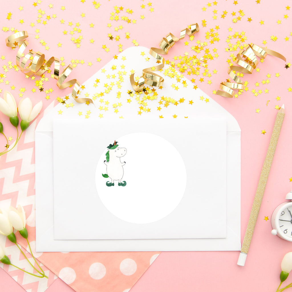 80mm Rund Aufkleber Einhorn Joker Sticker, Aufkleber, Etikett, Einhorn, Einhörner, Einhorn Deko, Pegasus, Unicorn, Hofnarr, Kasper, Gaukler, Mittelalter