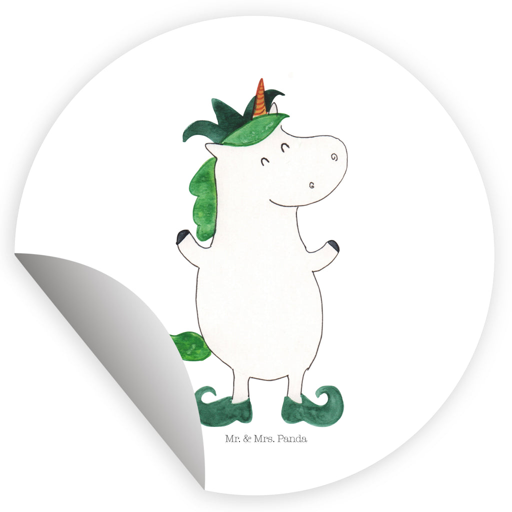 80mm Rund Aufkleber Einhorn Joker Sticker, Aufkleber, Etikett, Einhorn, Einhörner, Einhorn Deko, Pegasus, Unicorn, Hofnarr, Kasper, Gaukler, Mittelalter