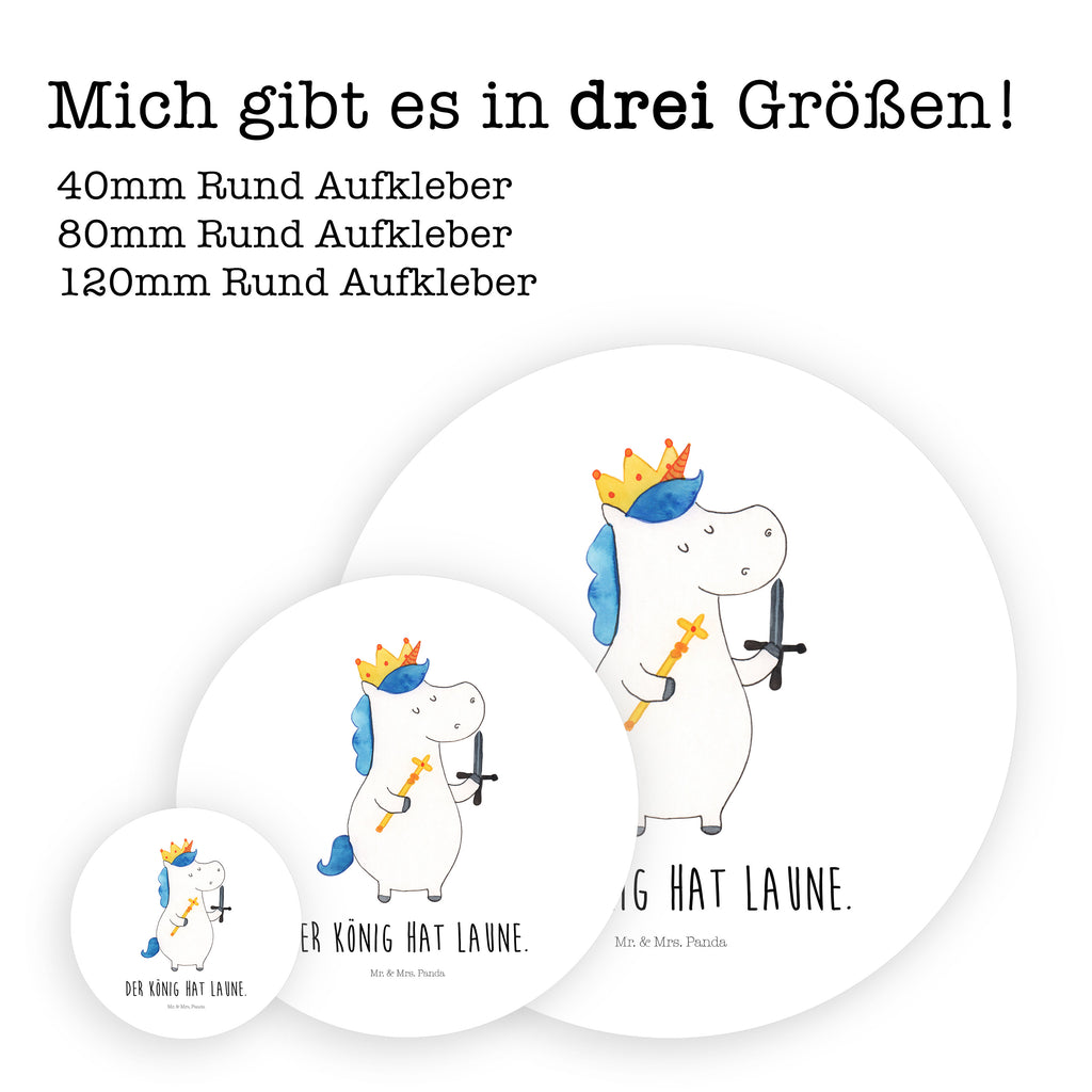 80mm Rund Aufkleber Einhorn König mit Schwert Sticker, Aufkleber, Etikett, Einhorn, Einhörner, Einhorn Deko, Pegasus, Unicorn, König, Ritter, Mittelalter