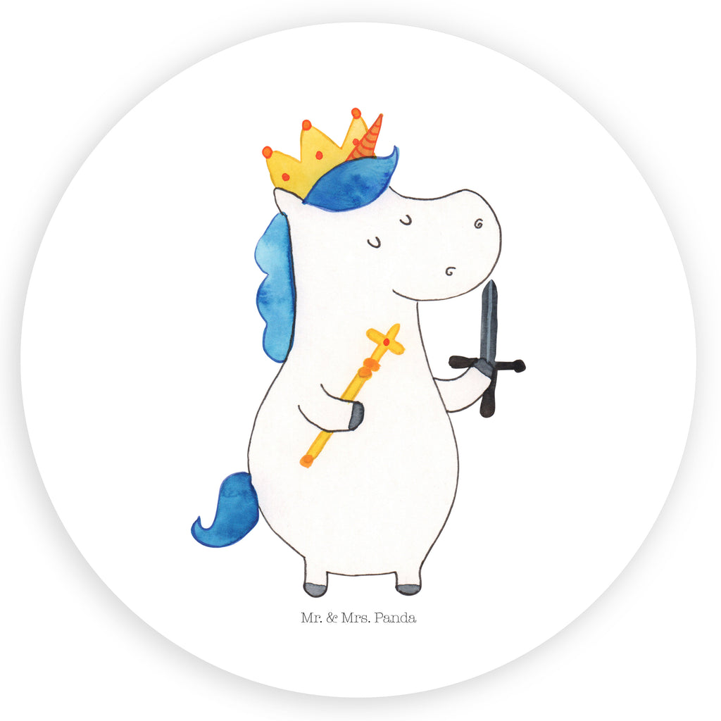 80mm Rund Aufkleber Einhorn König mit Schwert Sticker, Aufkleber, Etikett, Einhorn, Einhörner, Einhorn Deko, Pegasus, Unicorn, König, Ritter, Mittelalter