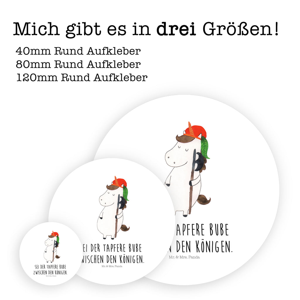 120mm Rund Aufkleber Einhorn Bube Sticker, Aufkleber, Etikett, Kinder, rund, Einhorn, Einhörner, Einhorn Deko, Pegasus, Unicorn, Bube, Mittelalter