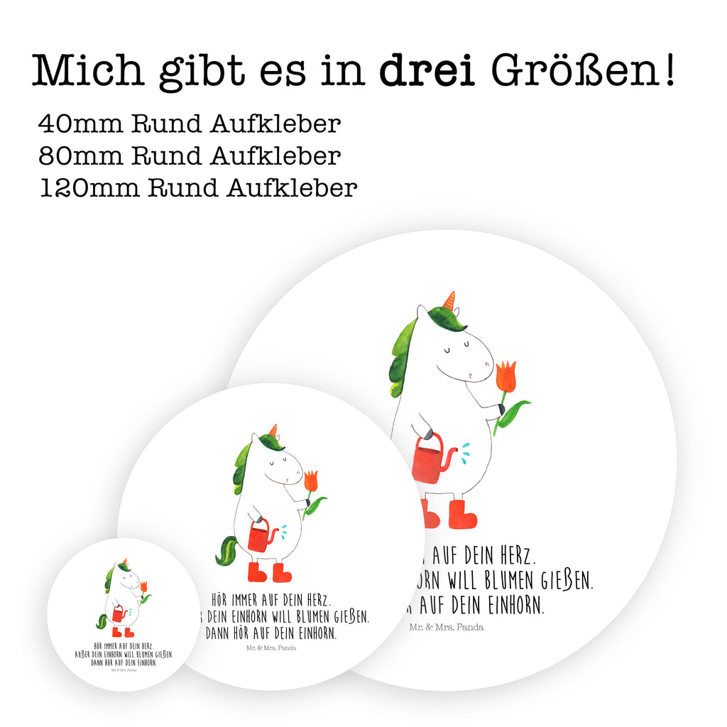 80mm Rund Aufkleber Einhorn Gärtner Sticker, Aufkleber, Etikett, Einhorn, Einhörner, Einhorn Deko, Pegasus, Unicorn, Luftballon, Gießkanne, Giesskanne, Lebenslust, Freude, Blume, Freundin, Garten, Stiefel