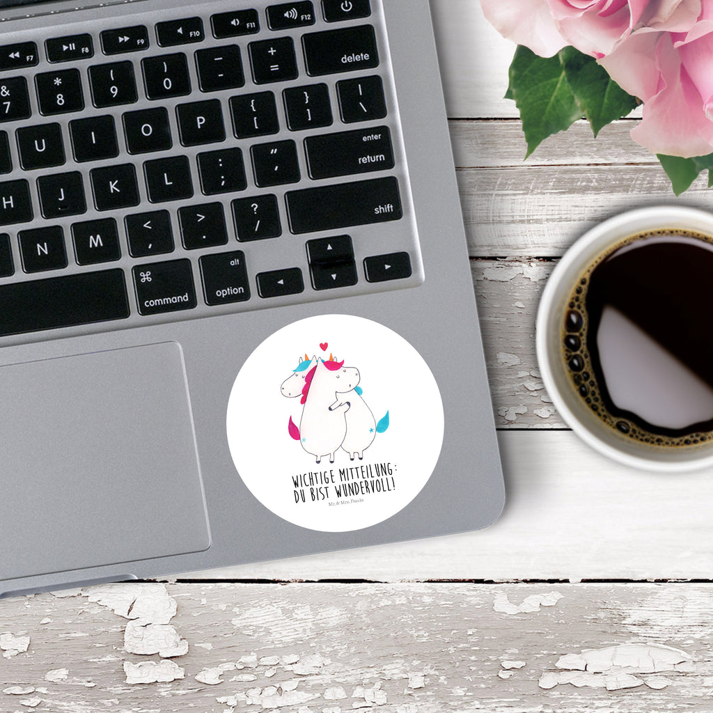 80mm Rund Aufkleber Einhorn Mitteilung Sticker, Aufkleber, Etikett, Einhorn, Einhörner, Einhorn Deko, Pegasus, Unicorn, Valentinstag, Valentine, Liebe, Geschenk, Partner, Ehe, lustig, witzig, Spruch