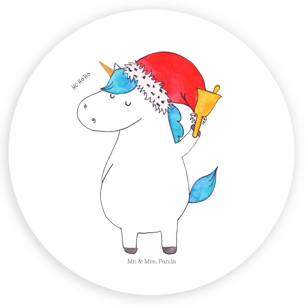 80mm Rund Aufkleber Einhorn Weihnachtsmann Sticker, Aufkleber, Etikett, Einhorn, Einhörner, Einhorn Deko, Pegasus, Unicorn, Gin, Schokolade, Schoki, Weihnachten, Weihnachtsmann, Nikolaus, Wunschzettel, Wunschliste, Feenstaub
