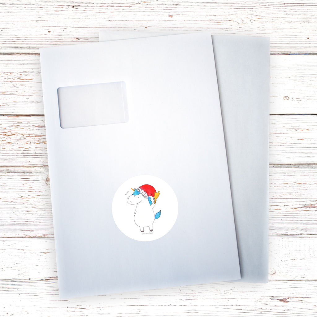 80mm Rund Aufkleber Einhorn Weihnachtsmann Sticker, Aufkleber, Etikett, Einhorn, Einhörner, Einhorn Deko, Pegasus, Unicorn, Gin, Schokolade, Schoki, Weihnachten, Weihnachtsmann, Nikolaus, Wunschzettel, Wunschliste, Feenstaub