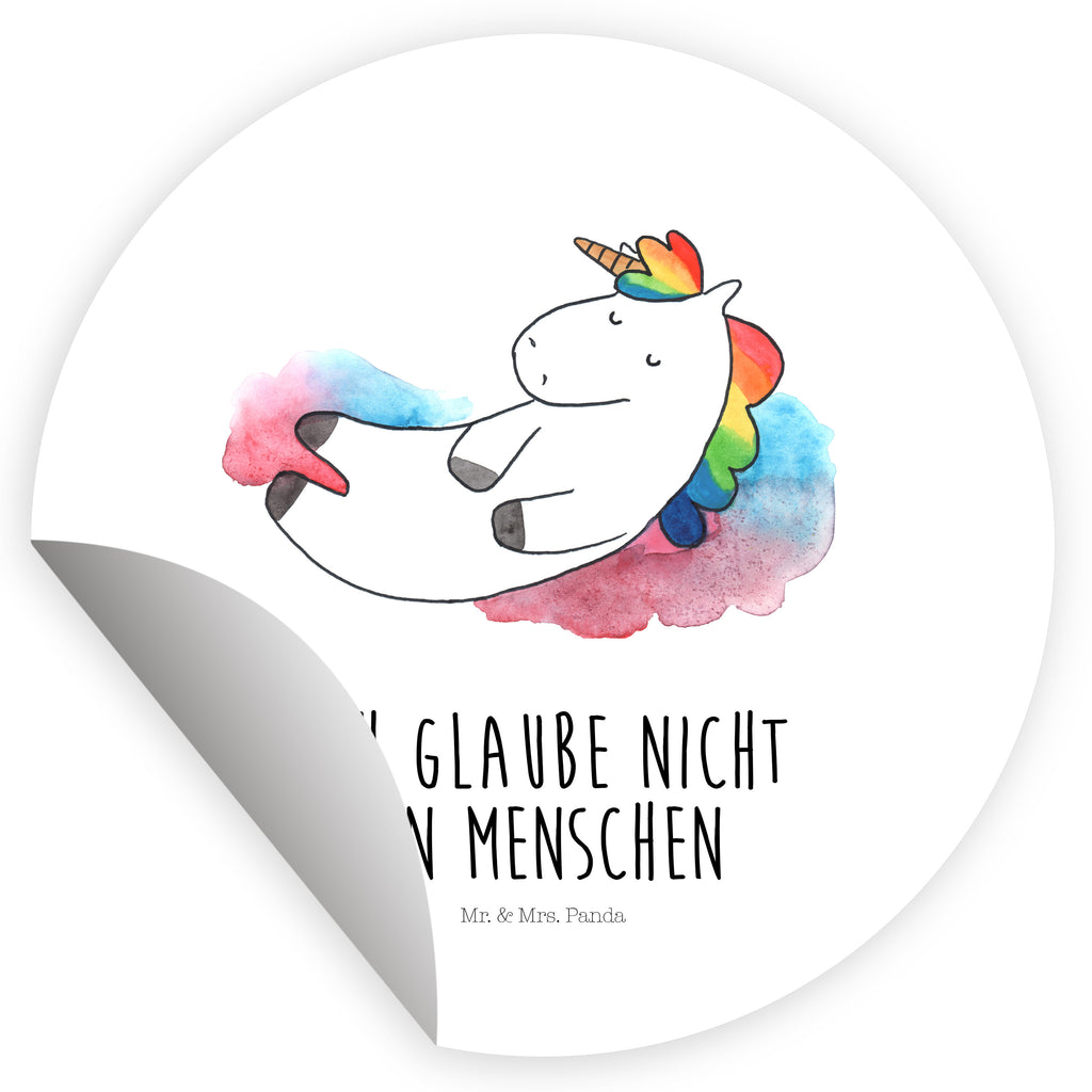 80mm Rund Aufkleber Einhorn Wolke 7 Sticker, Aufkleber, Etikett, Einhorn, Einhörner, Einhorn Deko, Pegasus, Unicorn, verliebt, Menschen, witzig, lustig, Geschenk, Glaube, Realität, Lächeln