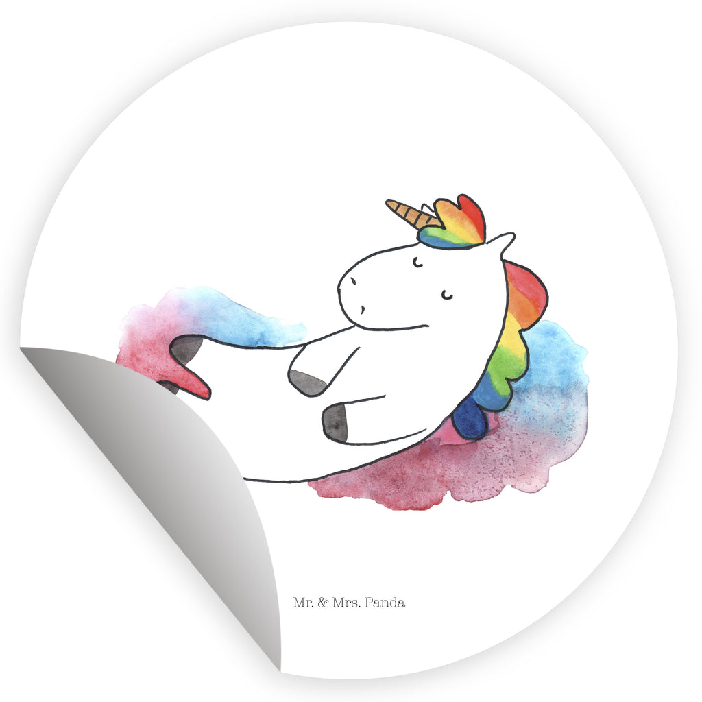 80mm Rund Aufkleber Einhorn Wolke 7 Sticker, Aufkleber, Etikett, Einhorn, Einhörner, Einhorn Deko, Pegasus, Unicorn, verliebt, Menschen, witzig, lustig, Geschenk, Glaube, Realität, Lächeln