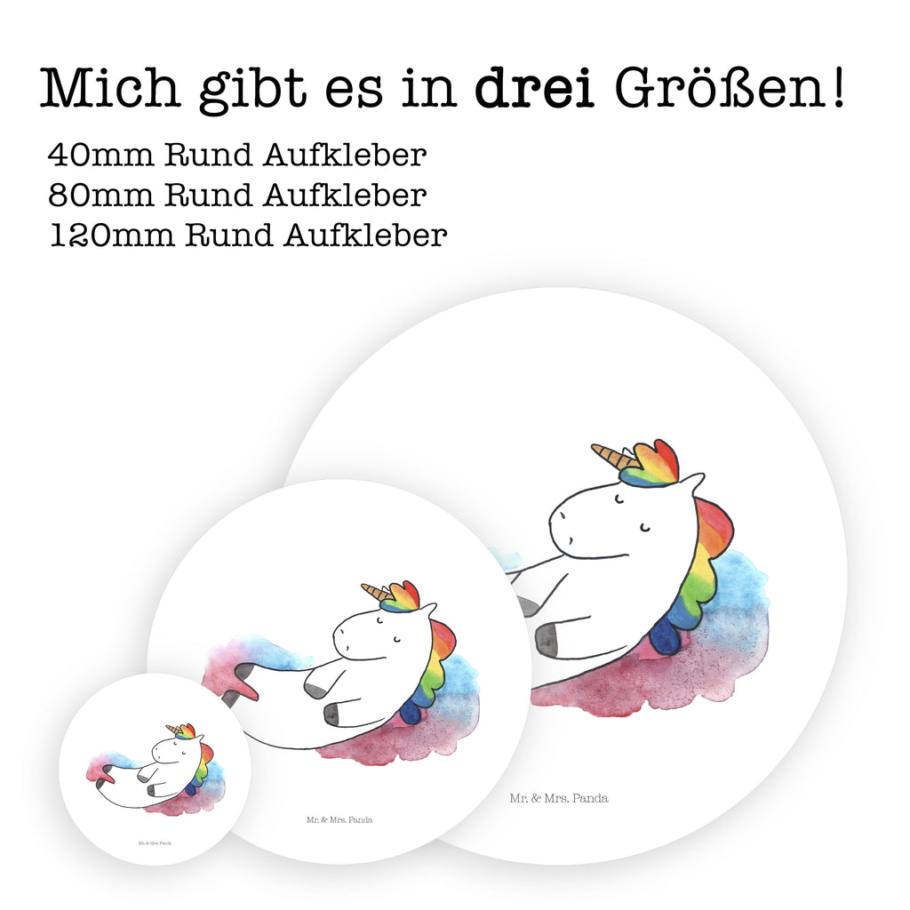 80mm Rund Aufkleber Einhorn Wolke 7 Sticker, Aufkleber, Etikett, Einhorn, Einhörner, Einhorn Deko, Pegasus, Unicorn, verliebt, Menschen, witzig, lustig, Geschenk, Glaube, Realität, Lächeln
