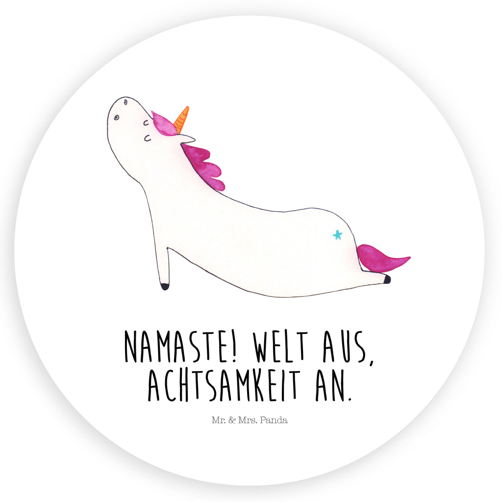 80mm Rund Aufkleber Einhorn Yoga Sticker, Aufkleber, Etikett, Einhorn, Einhörner, Einhorn Deko, Pegasus, Unicorn, Yoga, Namaste, Achtsamkeit, Entspannung, Joga, Yogamatte, Sport, lustig, witzig, süß