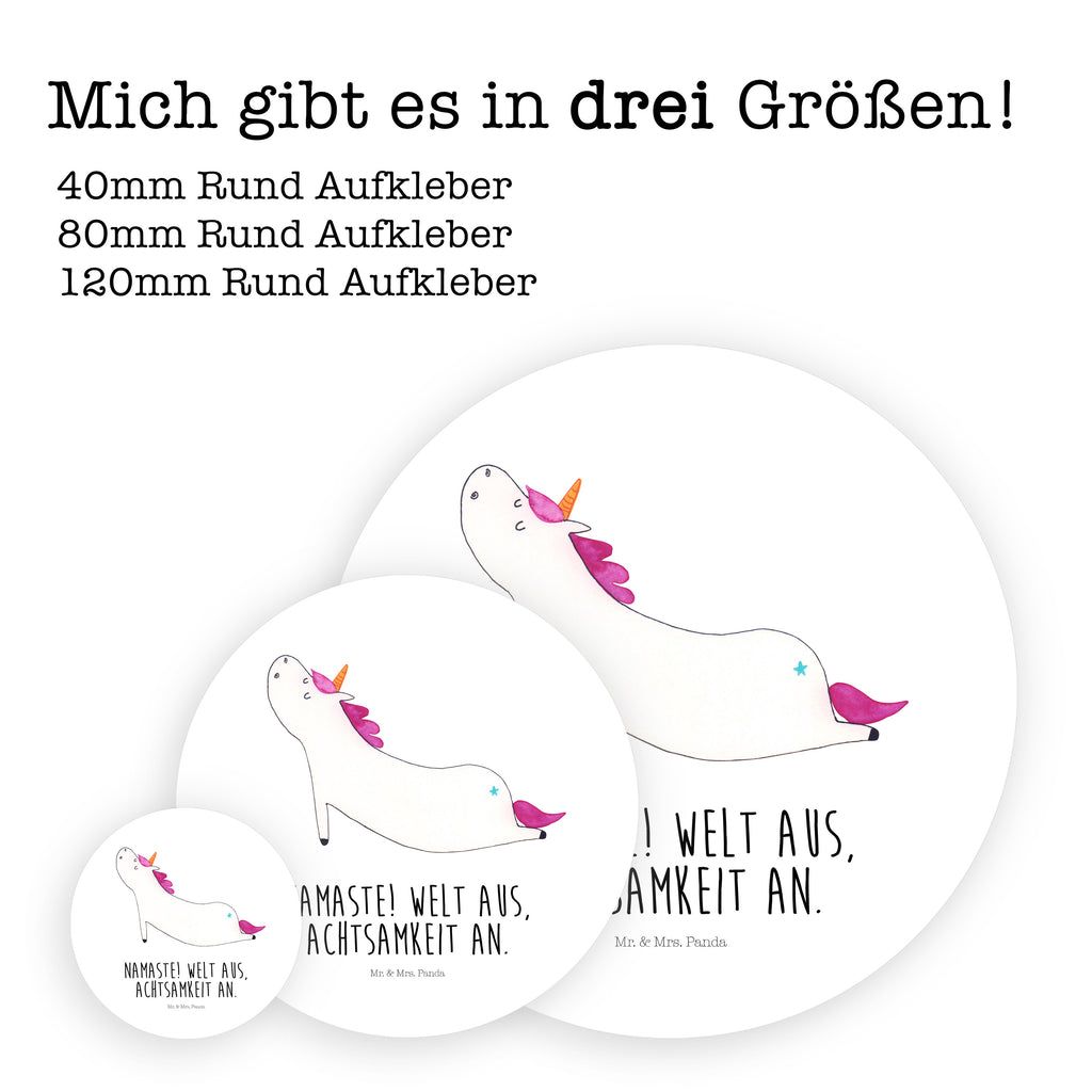 80mm Rund Aufkleber Einhorn Yoga Sticker, Aufkleber, Etikett, Einhorn, Einhörner, Einhorn Deko, Pegasus, Unicorn, Yoga, Namaste, Achtsamkeit, Entspannung, Joga, Yogamatte, Sport, lustig, witzig, süß