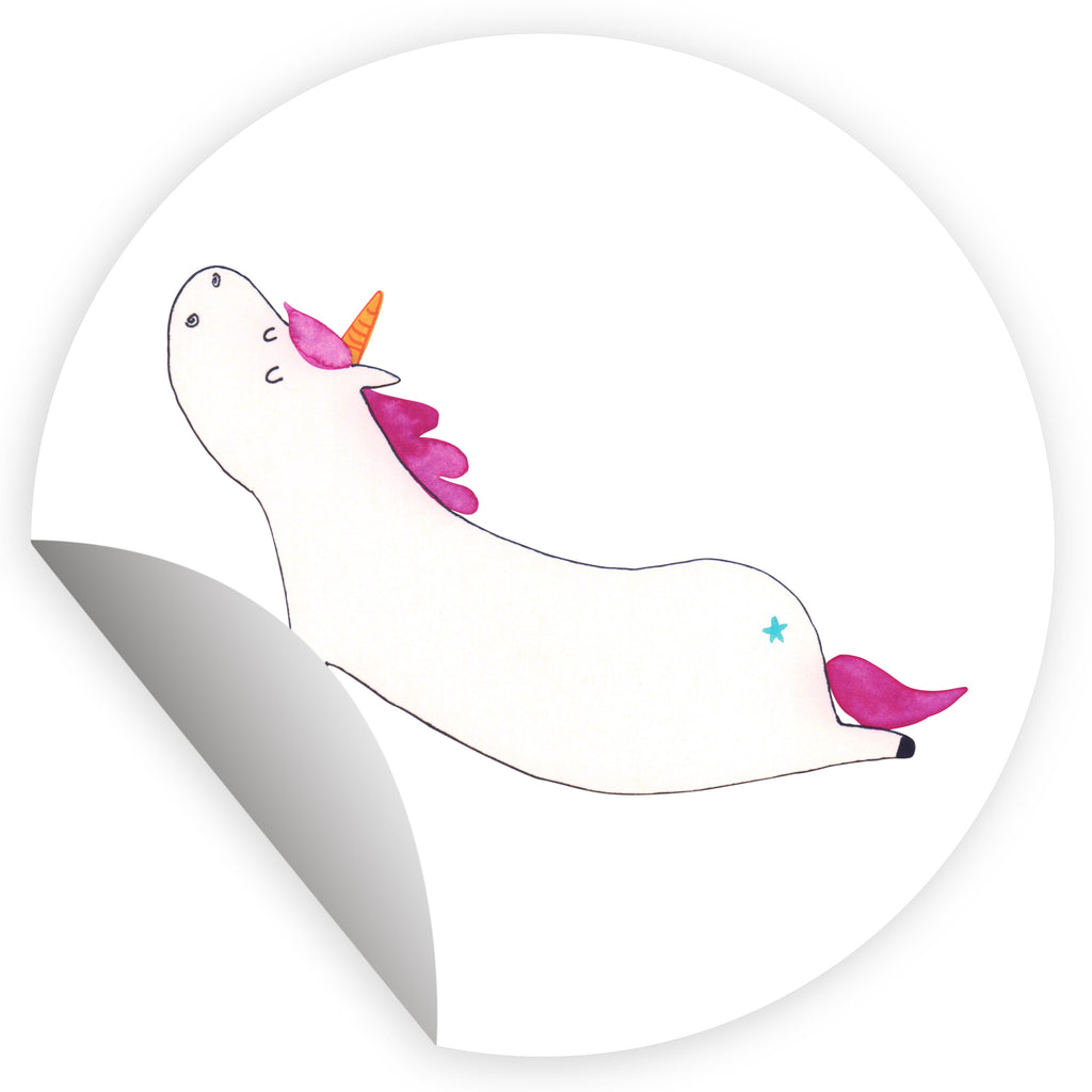 80mm Rund Aufkleber Einhorn Yoga Sticker, Aufkleber, Etikett, Einhorn, Einhörner, Einhorn Deko, Pegasus, Unicorn, Yoga, Namaste, Achtsamkeit, Entspannung, Joga, Yogamatte, Sport, lustig, witzig, süß