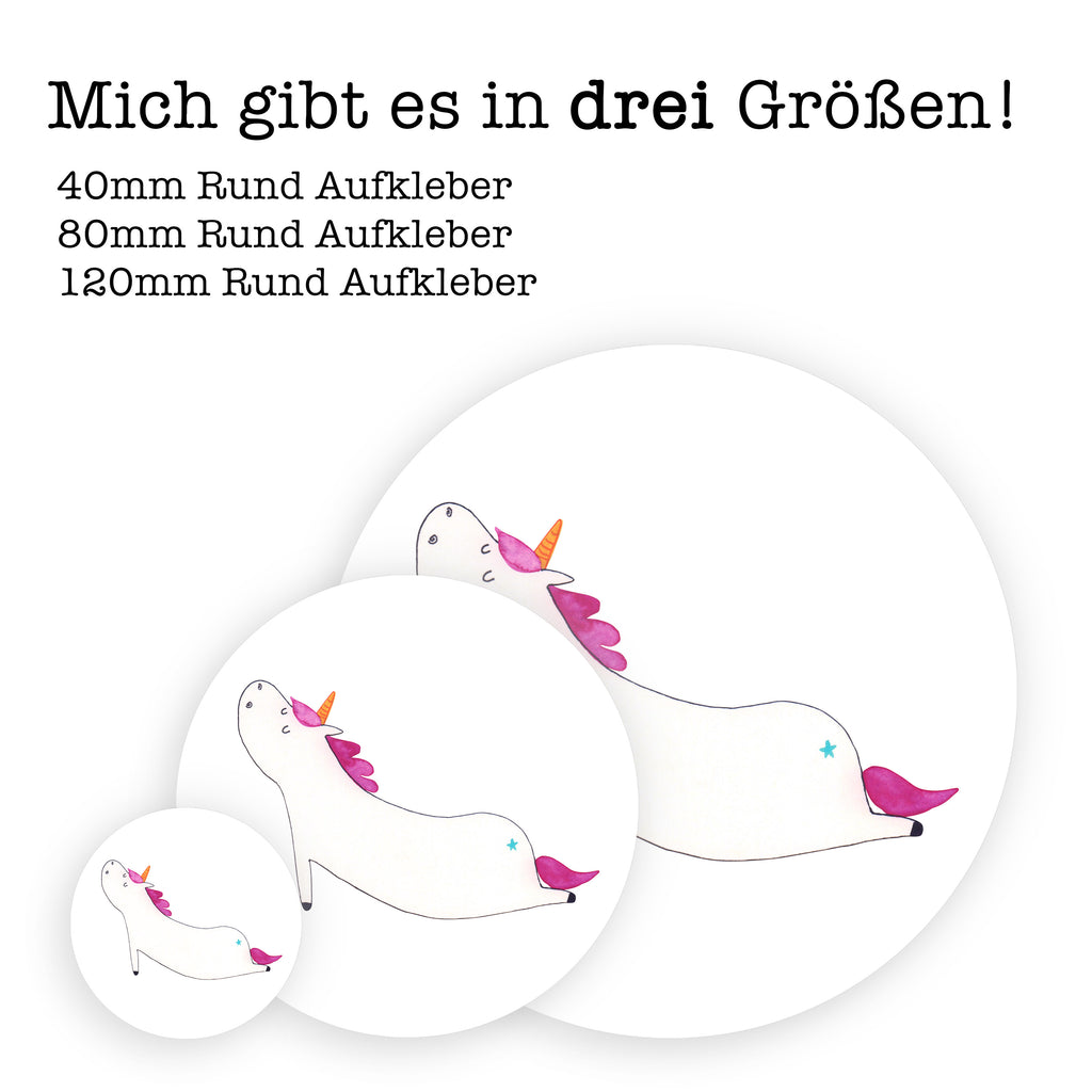 80mm Rund Aufkleber Einhorn Yoga Sticker, Aufkleber, Etikett, Einhorn, Einhörner, Einhorn Deko, Pegasus, Unicorn, Yoga, Namaste, Achtsamkeit, Entspannung, Joga, Yogamatte, Sport, lustig, witzig, süß