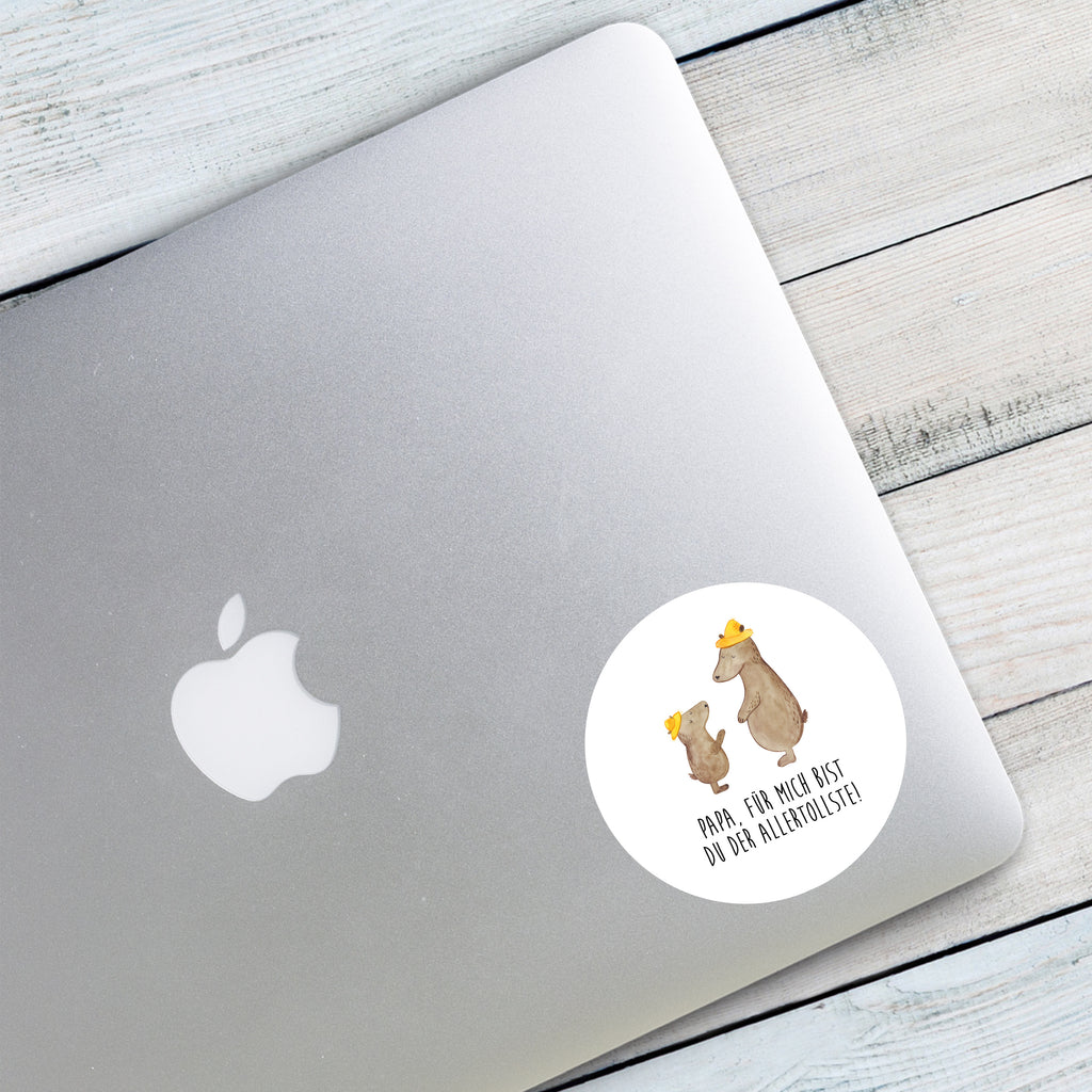 80mm Rund Aufkleber Bären mit Hut Sticker, Aufkleber, Etikett, Familie, Vatertag, Muttertag, Bruder, Schwester, Mama, Papa, Oma, Opa, Bär, Bären, Vater, Papi, Paps, Dad, Daddy, Lieblingsmensch, Sohn, Söhne, Kind, Kinder, Vater-Sohn, Family, Vorbild