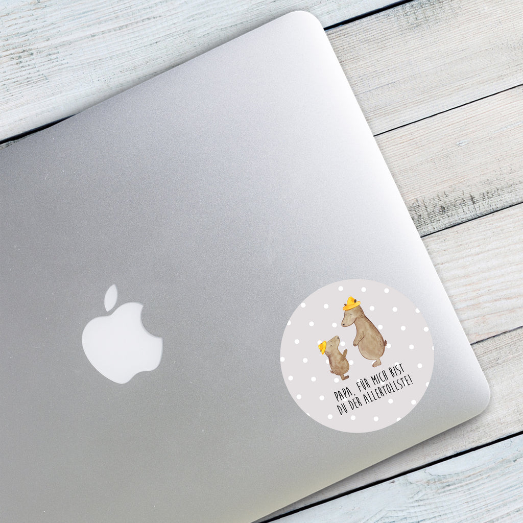 80mm Rund Aufkleber Bären mit Hut Sticker, Aufkleber, Etikett, Familie, Vatertag, Muttertag, Bruder, Schwester, Mama, Papa, Oma, Opa, Bär, Bären, Vater, Papi, Paps, Dad, Daddy, Lieblingsmensch, Sohn, Söhne, Kind, Kinder, Vater-Sohn, Family, Vorbild