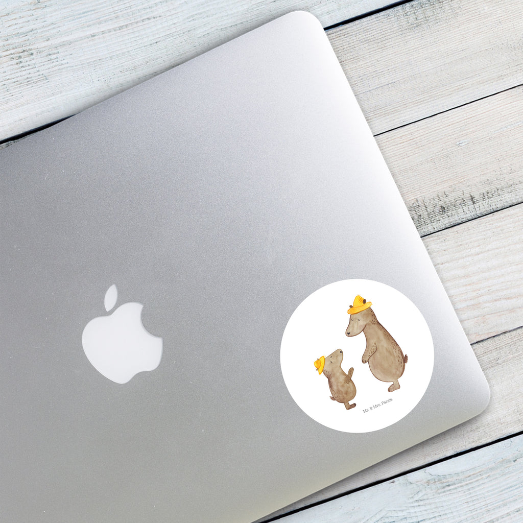 80mm Rund Aufkleber Bären mit Hut Sticker, Aufkleber, Etikett, Familie, Vatertag, Muttertag, Bruder, Schwester, Mama, Papa, Oma, Opa, Bär, Bären, Vater, Papi, Paps, Dad, Daddy, Lieblingsmensch, Sohn, Söhne, Kind, Kinder, Vater-Sohn, Family, Vorbild