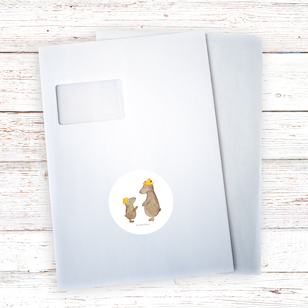 80mm Rund Aufkleber Bären mit Hut Sticker, Aufkleber, Etikett, Familie, Vatertag, Muttertag, Bruder, Schwester, Mama, Papa, Oma, Opa, Bär, Bären, Vater, Papi, Paps, Dad, Daddy, Lieblingsmensch, Sohn, Söhne, Kind, Kinder, Vater-Sohn, Family, Vorbild