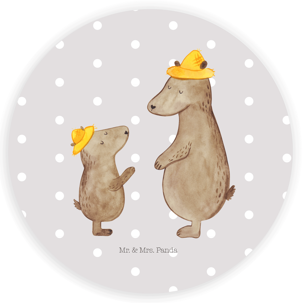 80mm Rund Aufkleber Bären mit Hut Sticker, Aufkleber, Etikett, Familie, Vatertag, Muttertag, Bruder, Schwester, Mama, Papa, Oma, Opa, Bär, Bären, Vater, Papi, Paps, Dad, Daddy, Lieblingsmensch, Sohn, Söhne, Kind, Kinder, Vater-Sohn, Family, Vorbild