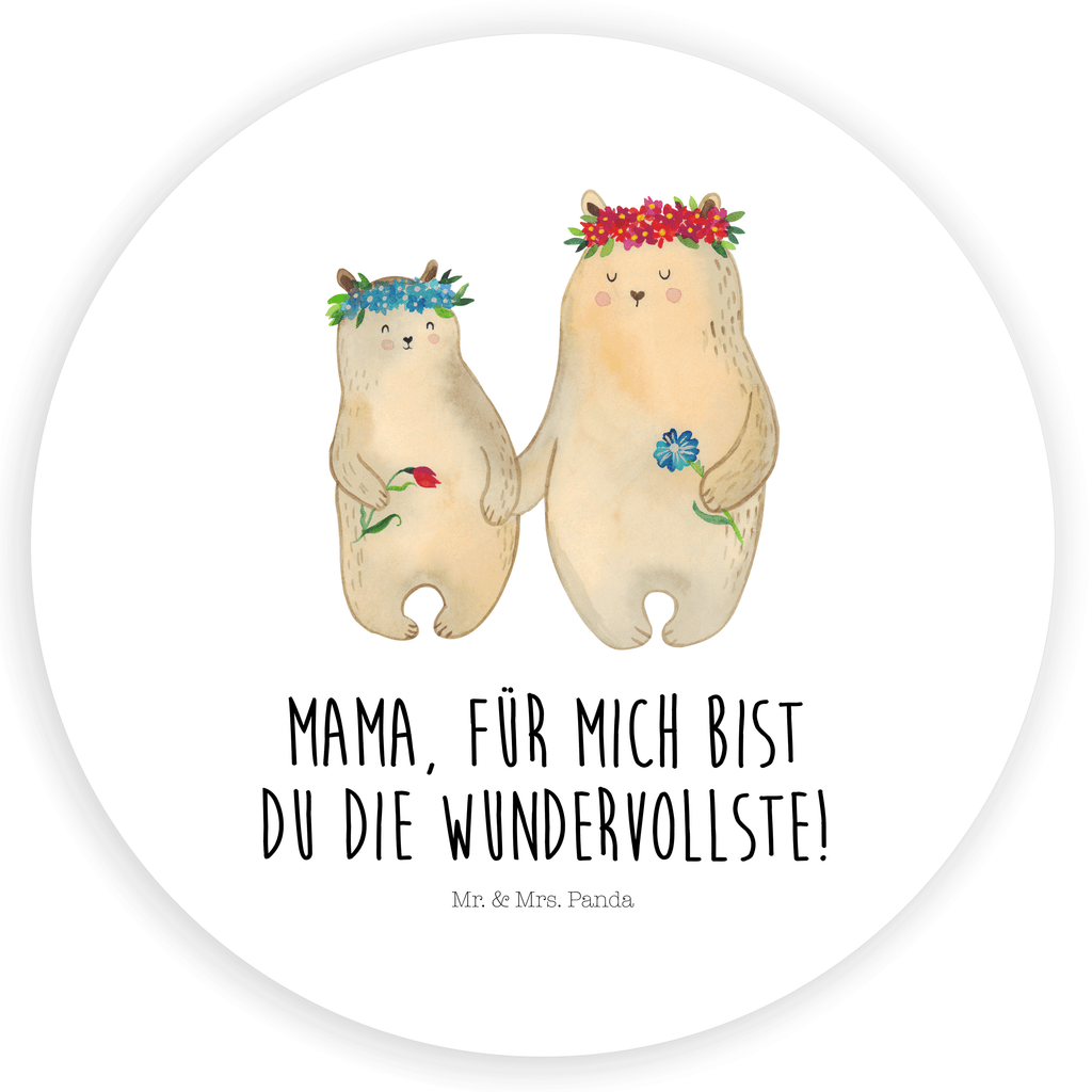80mm Rund Aufkleber Bären mit Blumenkranz Sticker, Aufkleber, Etikett, Familie, Vatertag, Muttertag, Bruder, Schwester, Mama, Papa, Oma, Opa, Bär, Bären, Mutter, Mutti, Mami, Lieblingsmensch, Lieblingsmama, beste Mutter, weltbeste Mama, Geschenk Mama. Muttertag, Tochter, Kind, Kinder, Töchter, Family, Vorbild