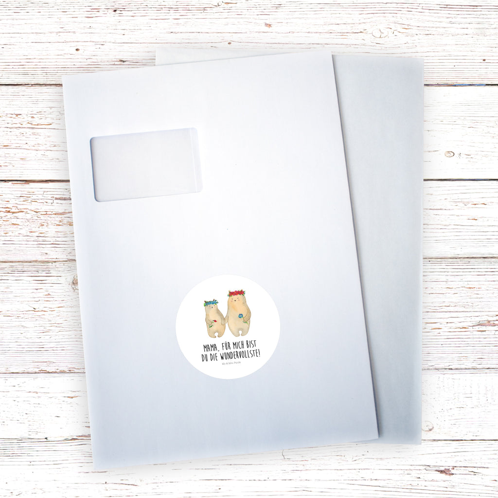 80mm Rund Aufkleber Bären mit Blumenkranz Sticker, Aufkleber, Etikett, Familie, Vatertag, Muttertag, Bruder, Schwester, Mama, Papa, Oma, Opa, Bär, Bären, Mutter, Mutti, Mami, Lieblingsmensch, Lieblingsmama, beste Mutter, weltbeste Mama, Geschenk Mama. Muttertag, Tochter, Kind, Kinder, Töchter, Family, Vorbild