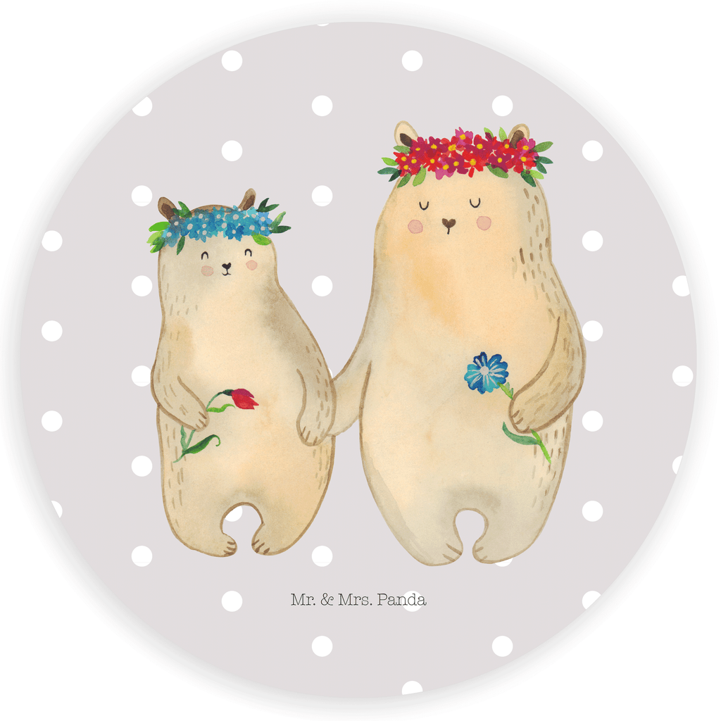 80mm Rund Aufkleber Bären mit Blumenkranz Sticker, Aufkleber, Etikett, Familie, Vatertag, Muttertag, Bruder, Schwester, Mama, Papa, Oma, Opa, Bär, Bären, Mutter, Mutti, Mami, Lieblingsmensch, Lieblingsmama, beste Mutter, weltbeste Mama, Geschenk Mama. Muttertag, Tochter, Kind, Kinder, Töchter, Family, Vorbild