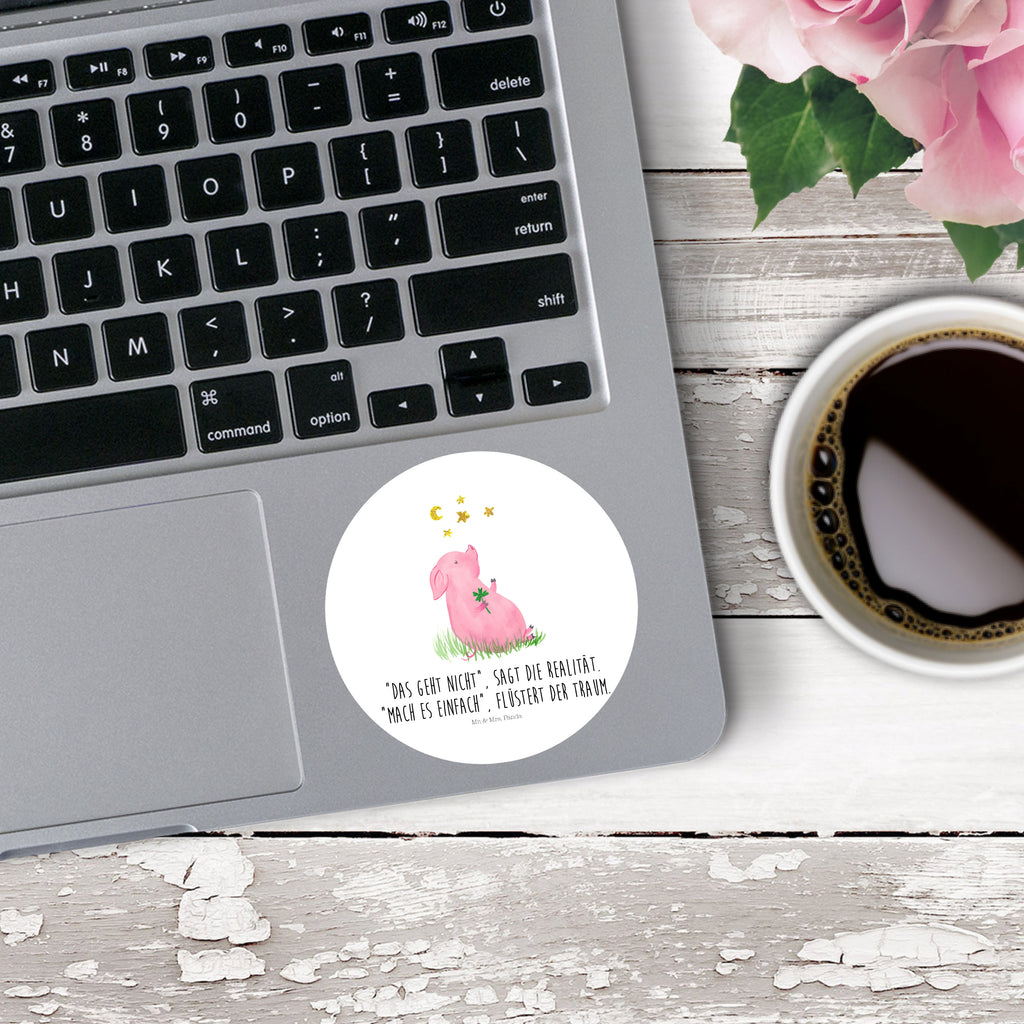 80mm Rund Aufkleber Glücksschwein Sticker, Aufkleber, Etikett, Tiermotive, Gute Laune, lustige Sprüche, Tiere, Glücksschwein. Glück, Schwein, Schweinchen, Sterne, Sernchen, Ziele, Träume, Motivation, Glücksbringer