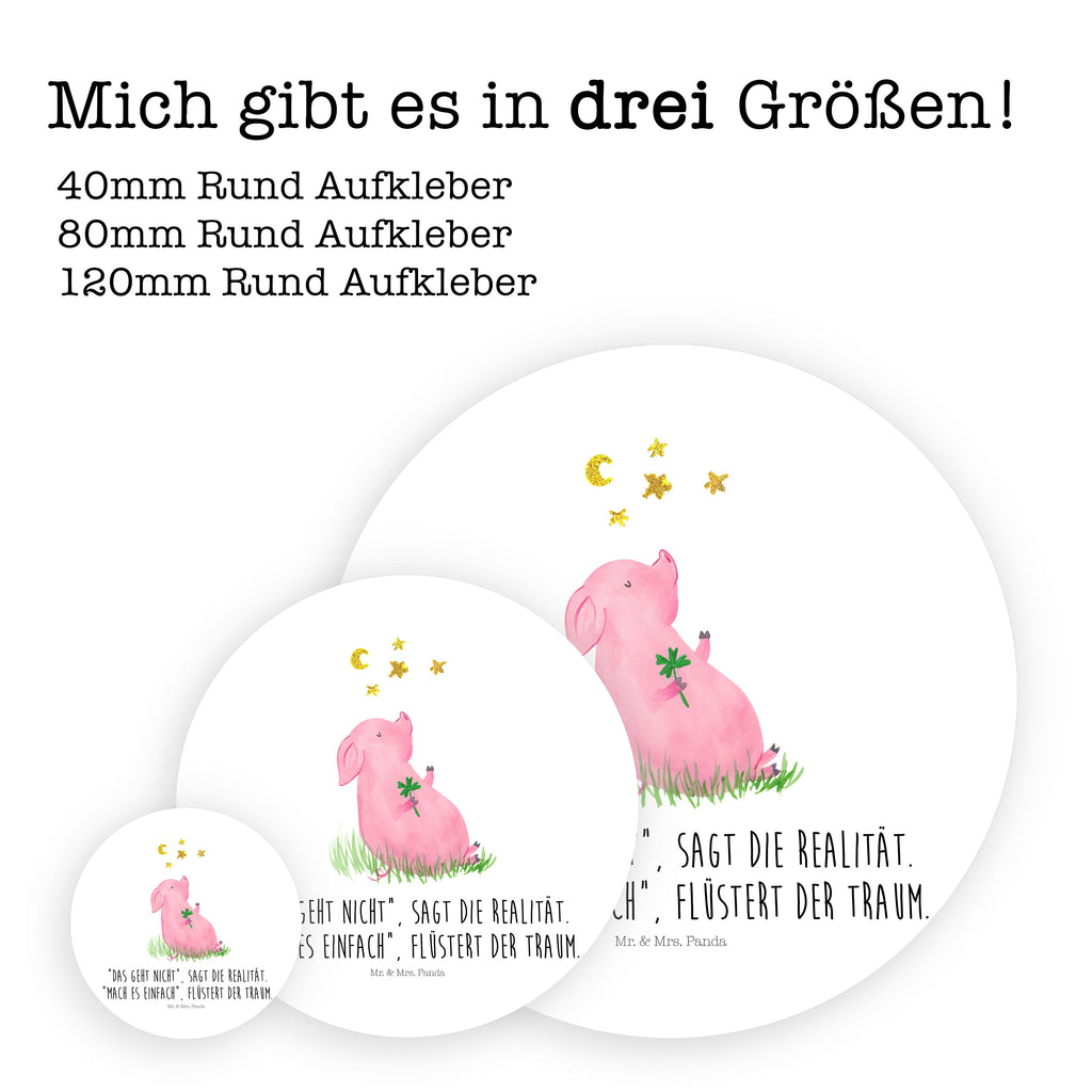 80mm Rund Aufkleber Glücksschwein Sticker, Aufkleber, Etikett, Tiermotive, Gute Laune, lustige Sprüche, Tiere, Glücksschwein. Glück, Schwein, Schweinchen, Sterne, Sernchen, Ziele, Träume, Motivation, Glücksbringer