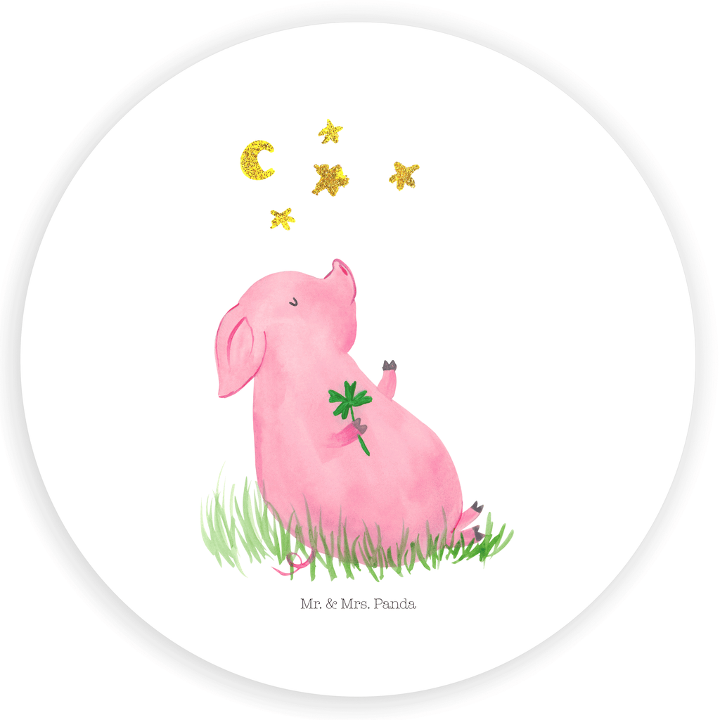 80mm Rund Aufkleber Glücksschwein Sticker, Aufkleber, Etikett, Tiermotive, Gute Laune, lustige Sprüche, Tiere, Glücksschwein. Glück, Schwein, Schweinchen, Sterne, Sernchen, Ziele, Träume, Motivation, Glücksbringer
