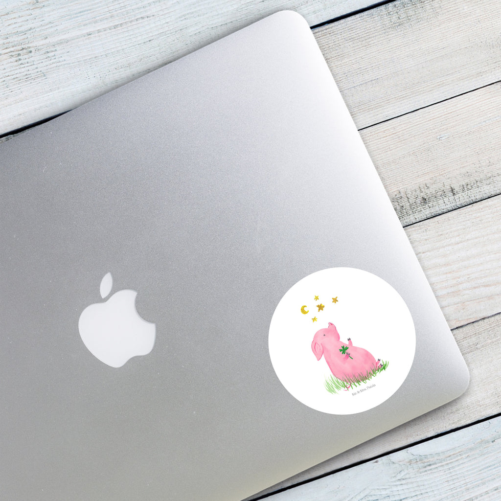 80mm Rund Aufkleber Glücksschwein Sticker, Aufkleber, Etikett, Tiermotive, Gute Laune, lustige Sprüche, Tiere, Glücksschwein. Glück, Schwein, Schweinchen, Sterne, Sernchen, Ziele, Träume, Motivation, Glücksbringer