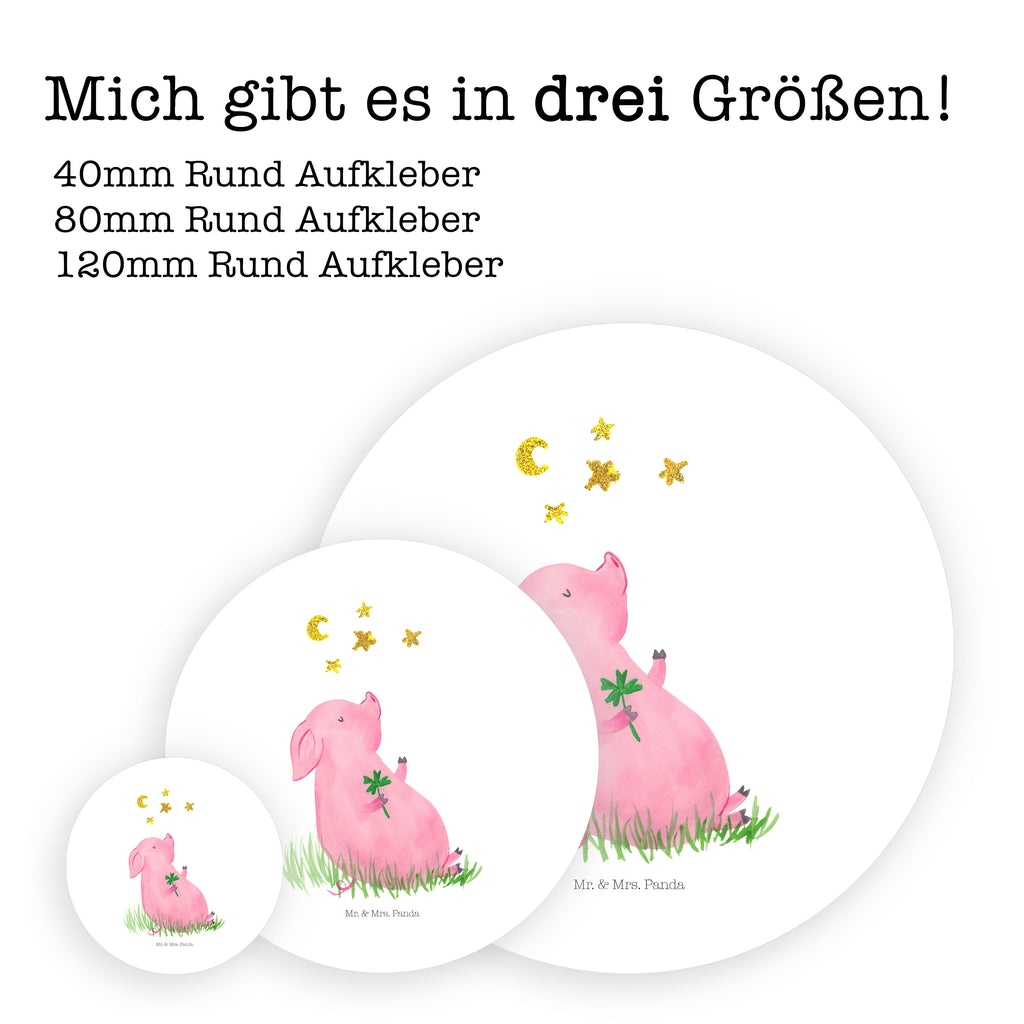 80mm Rund Aufkleber Glücksschwein Sticker, Aufkleber, Etikett, Tiermotive, Gute Laune, lustige Sprüche, Tiere, Glücksschwein. Glück, Schwein, Schweinchen, Sterne, Sernchen, Ziele, Träume, Motivation, Glücksbringer
