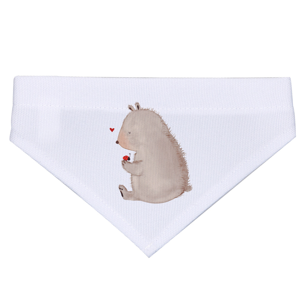 Hundehalstuch L Bär mit Marienkäfer Hundehalstuch, Halstuch, Hunde, Tuch, groß, große Hunde, Bär, Teddy, Teddybär, Marienkäfer, Liebe, Freiheit, Motivation, Das Leben ist schön