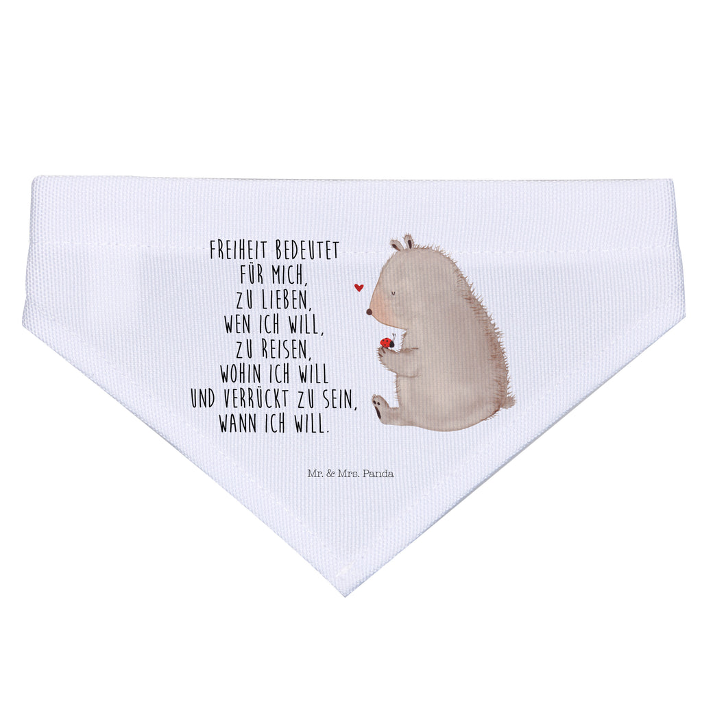 Hundehalstuch L Bär mit Marienkäfer Hundehalstuch, Halstuch, Hunde, Tuch, groß, große Hunde, Bär, Teddy, Teddybär, Marienkäfer, Liebe, Freiheit, Motivation, Das Leben ist schön
