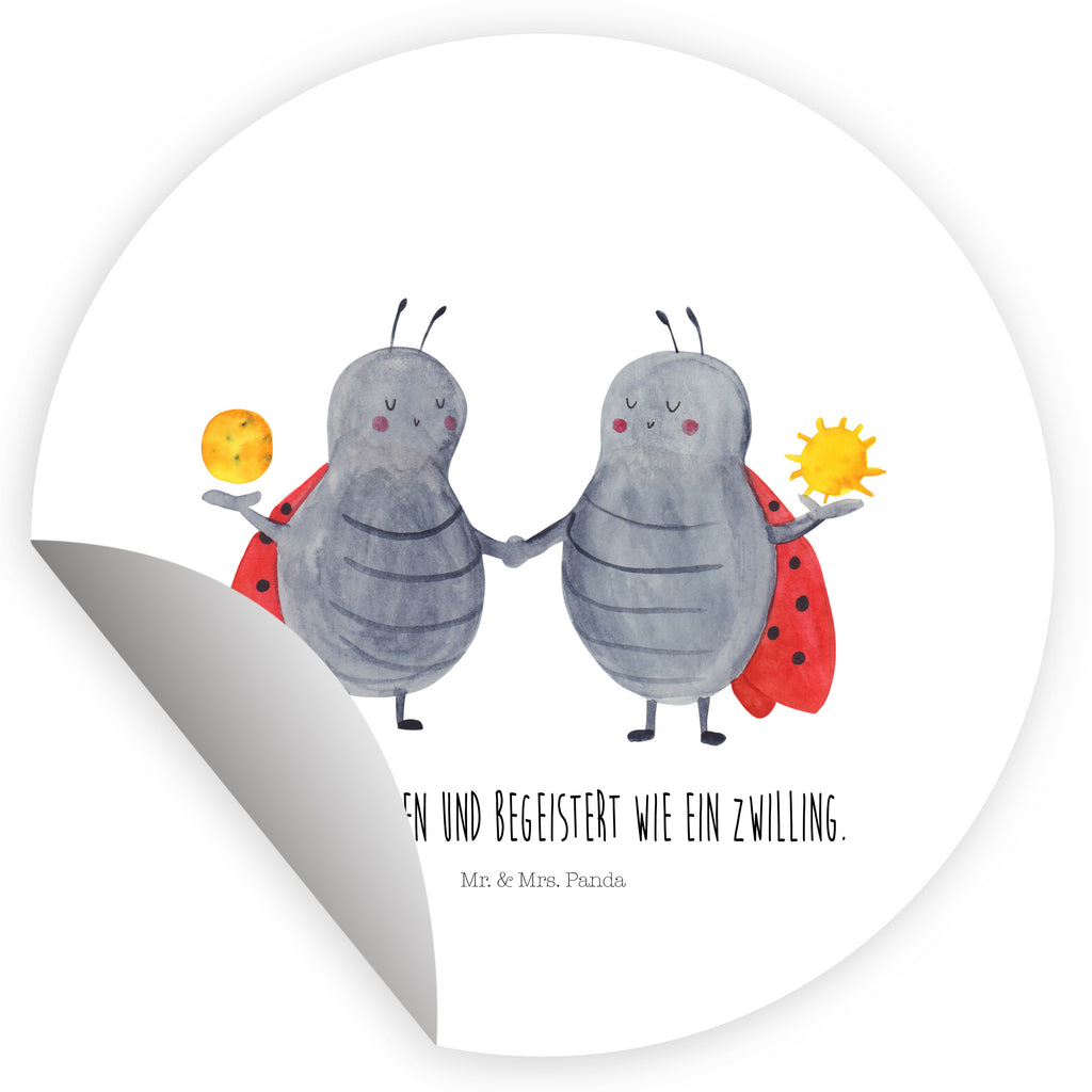 80mm Rund Aufkleber Sternzeichen Zwilling Sticker, Aufkleber, Etikett, Tierkreiszeichen, Sternzeichen, Horoskop, Astrologie, Aszendent, Zwillinge, Zwilling Geschenk, Zwilling Sternzeichen, Geburtstag Mai, Geschenk Mai, Geschenk Juni, Marienkäfer, Glückskäfer, Zwillingsbruder, Zwillingsschwester