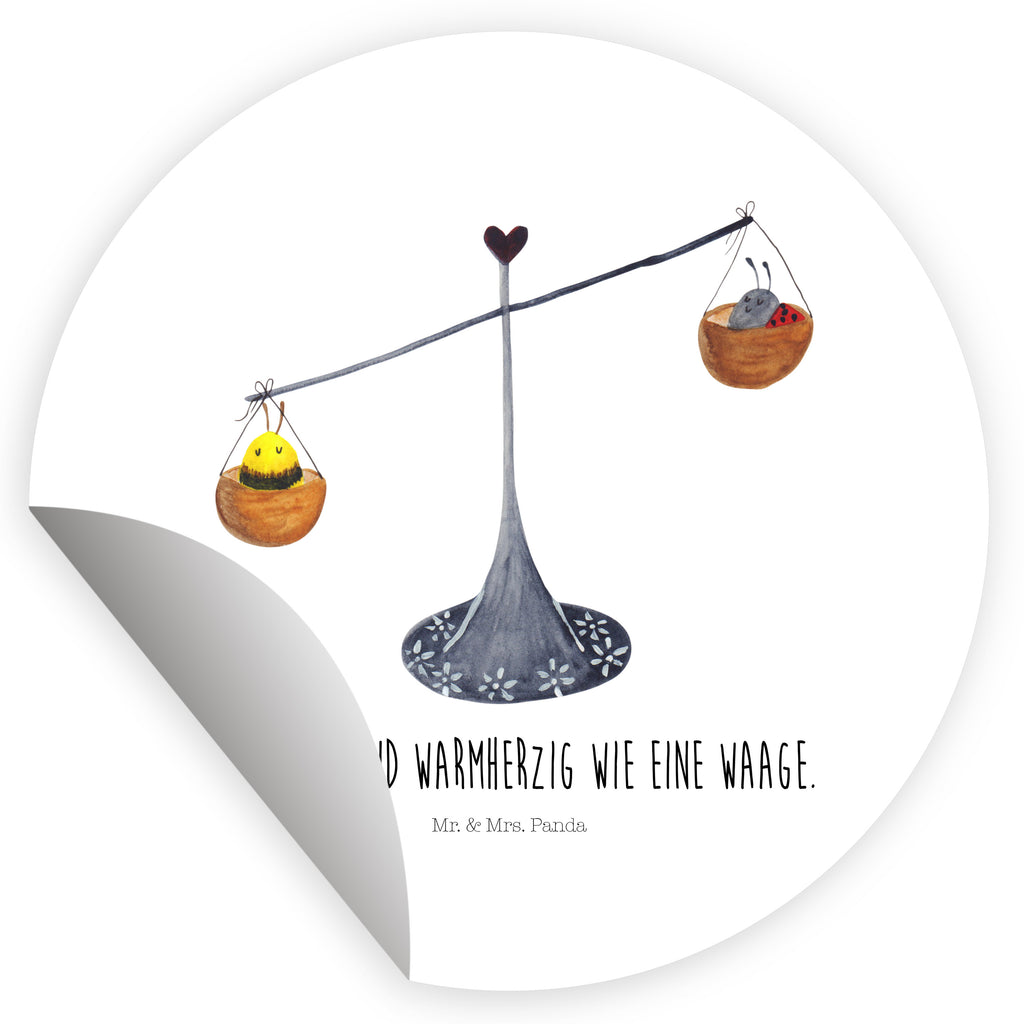 80mm Rund Aufkleber Sternzeichen Waage Sticker, Aufkleber, Etikett, Tierkreiszeichen, Sternzeichen, Horoskop, Astrologie, Aszendent, Waage, Waage Geschenk, Waage Sternzeichen, Geschenk Oktober, Geschenk September, Geburtstag Oktober, Geburtstag September, Gleichgewicht, Marienkäfer, Hummel, Biene