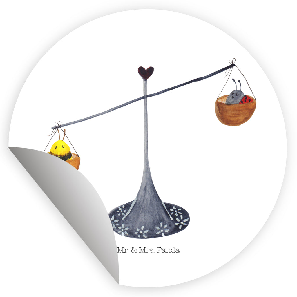 80mm Rund Aufkleber Sternzeichen Waage Sticker, Aufkleber, Etikett, Tierkreiszeichen, Sternzeichen, Horoskop, Astrologie, Aszendent, Waage, Waage Geschenk, Waage Sternzeichen, Geschenk Oktober, Geschenk September, Geburtstag Oktober, Geburtstag September, Gleichgewicht, Marienkäfer, Hummel, Biene