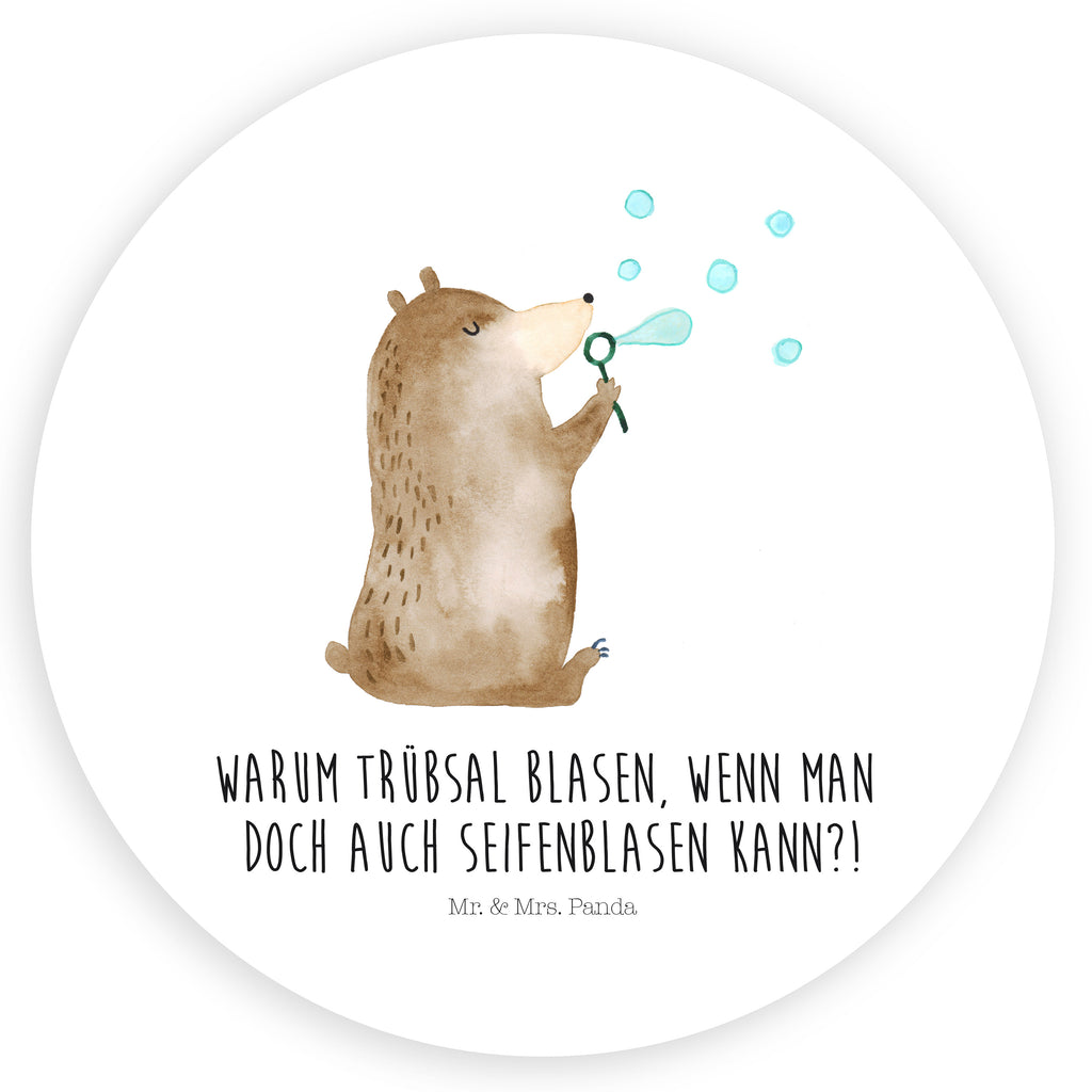 80mm Rund Aufkleber Bär Seifenblasen Sticker, Aufkleber, Etikett, Bär, Teddy, Teddybär, Seifenblasen Bär Lustig Sein Glücklich Traurig Happy