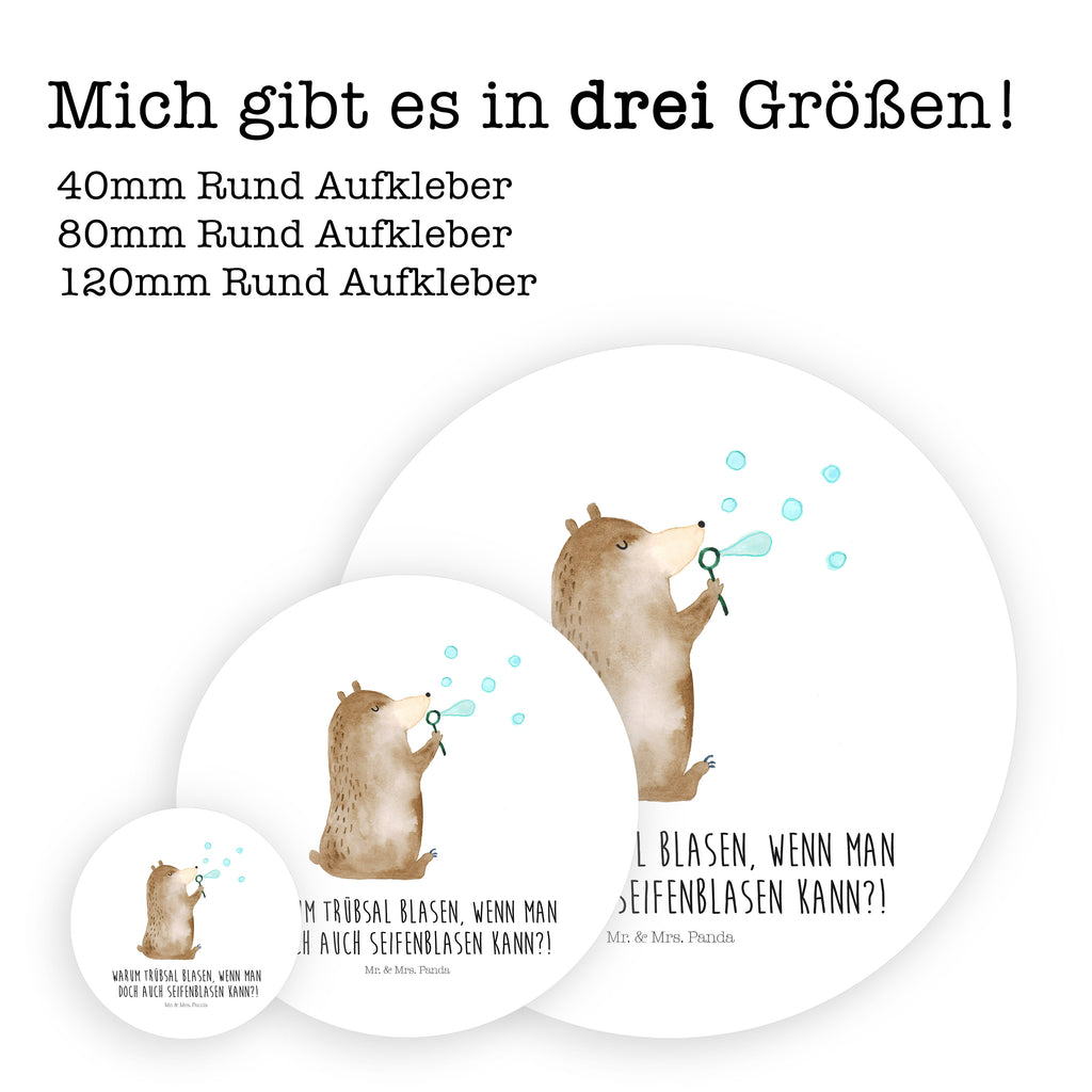 80mm Rund Aufkleber Bär Seifenblasen Sticker, Aufkleber, Etikett, Bär, Teddy, Teddybär, Seifenblasen Bär Lustig Sein Glücklich Traurig Happy
