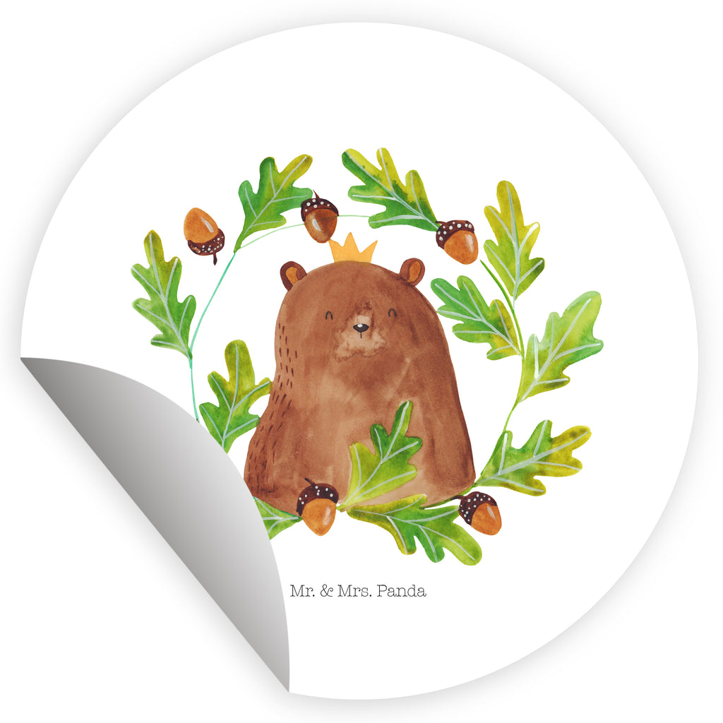 80mm Rund Aufkleber Bär König Sticker, Aufkleber, Etikett, Bär, Teddy, Teddybär, Papa, Papa Bär, bester Vater, bester Papa, weltbester Papa, Vatertag, Vater, Dad, Daddy, Papi