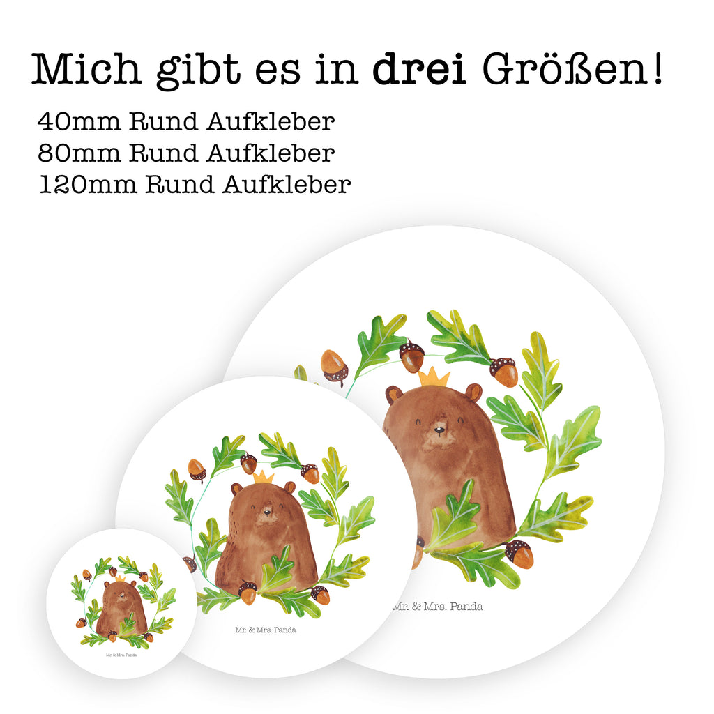80mm Rund Aufkleber Bär König Sticker, Aufkleber, Etikett, Bär, Teddy, Teddybär, Papa, Papa Bär, bester Vater, bester Papa, weltbester Papa, Vatertag, Vater, Dad, Daddy, Papi