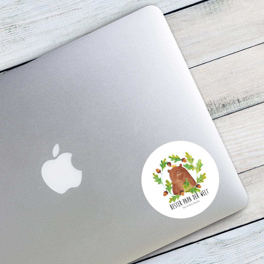 80mm Rund Aufkleber Bär König Sticker, Aufkleber, Etikett, Bär, Teddy, Teddybär, Papa, Papa Bär, bester Vater, bester Papa, weltbester Papa, Vatertag, Vater, Dad, Daddy, Papi