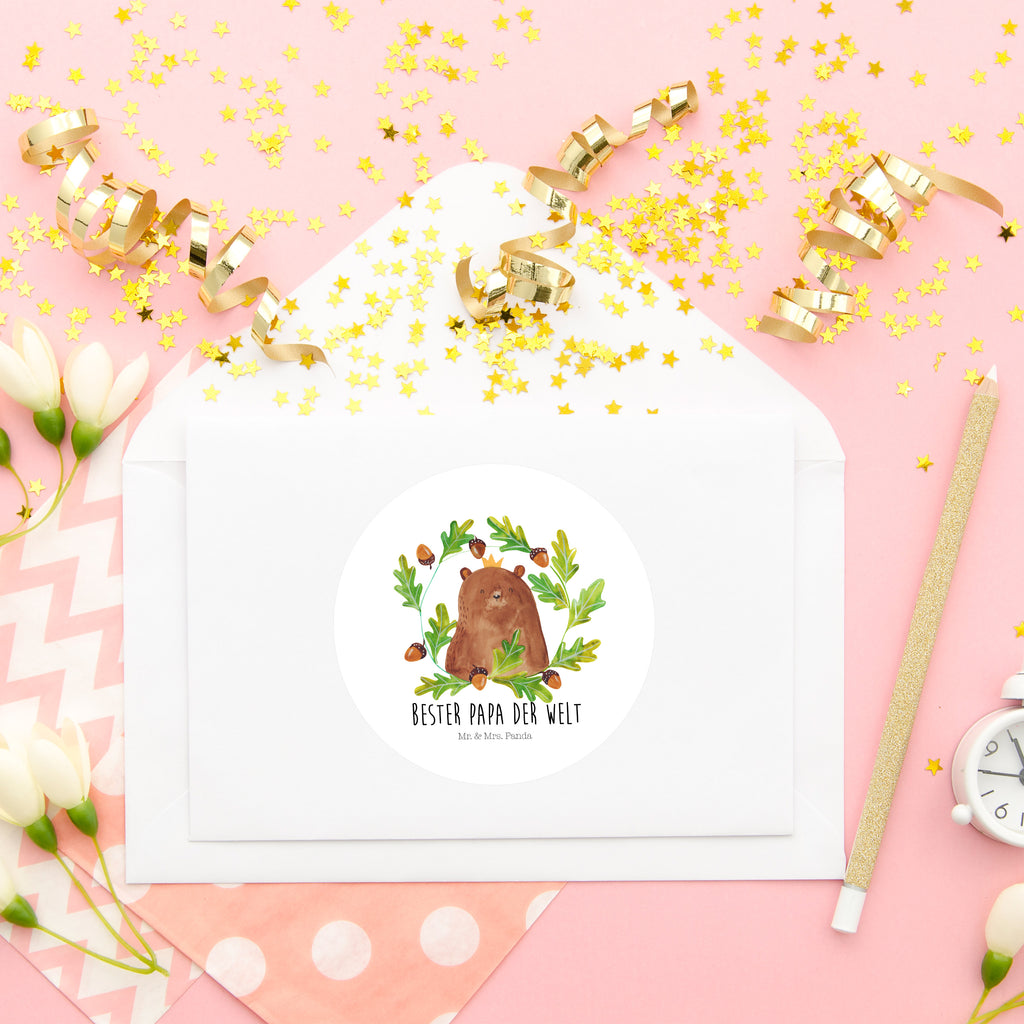 80mm Rund Aufkleber Bär König Sticker, Aufkleber, Etikett, Bär, Teddy, Teddybär, Papa, Papa Bär, bester Vater, bester Papa, weltbester Papa, Vatertag, Vater, Dad, Daddy, Papi